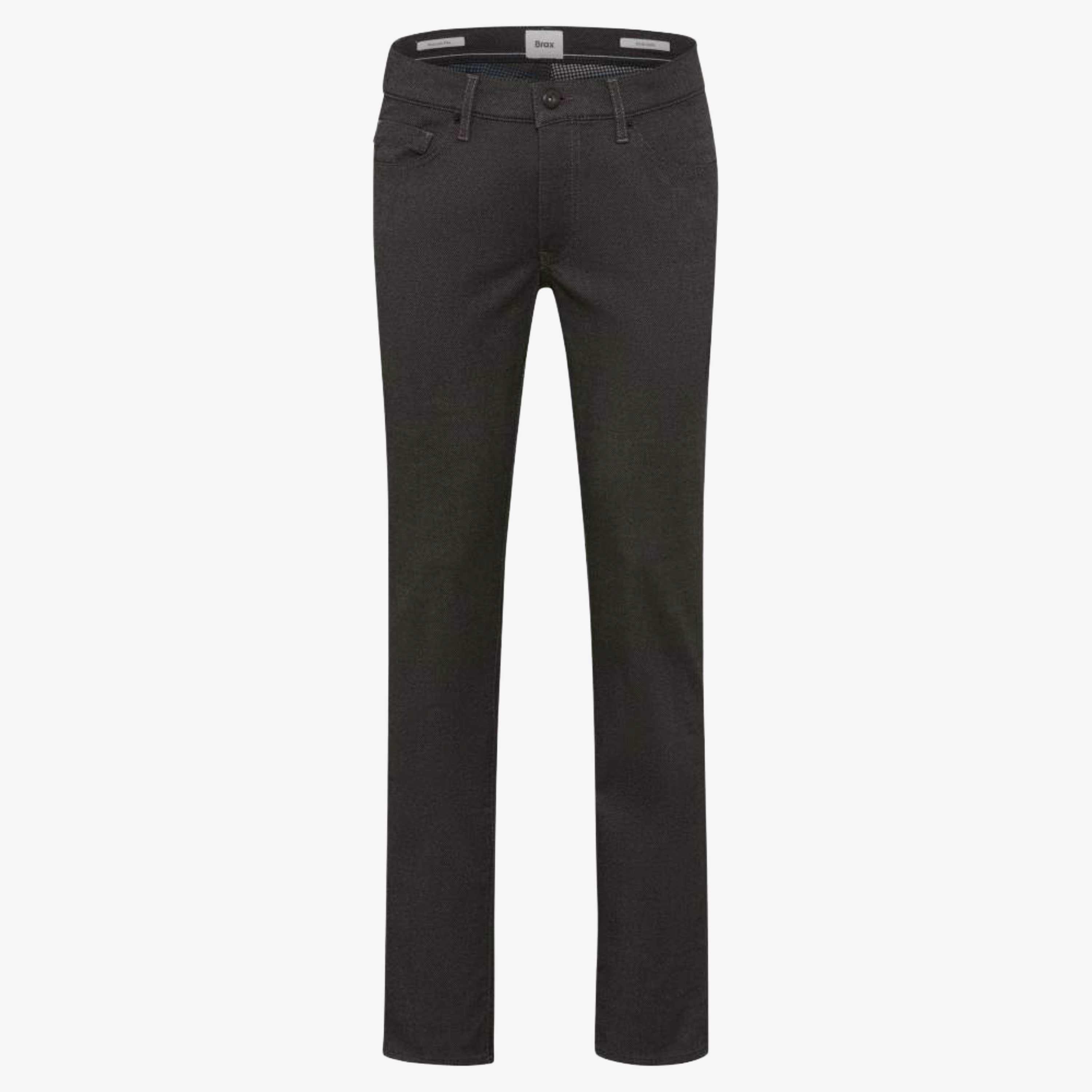 Brax Cadiz Woo-Look Straight Fit Trousers - Elephant Grey