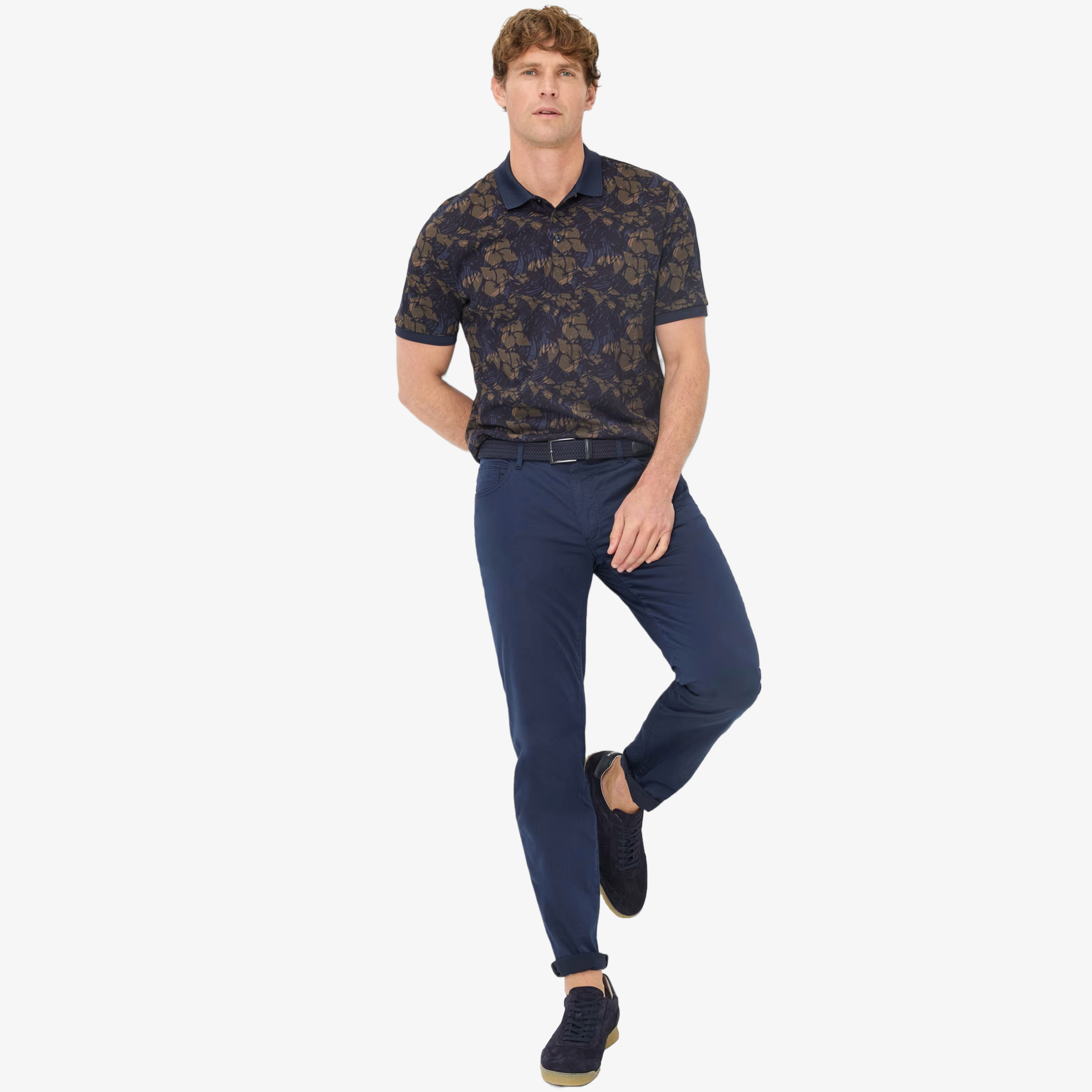 Brax Cadiz U Ultralight Straight Fit Trouser - Navy