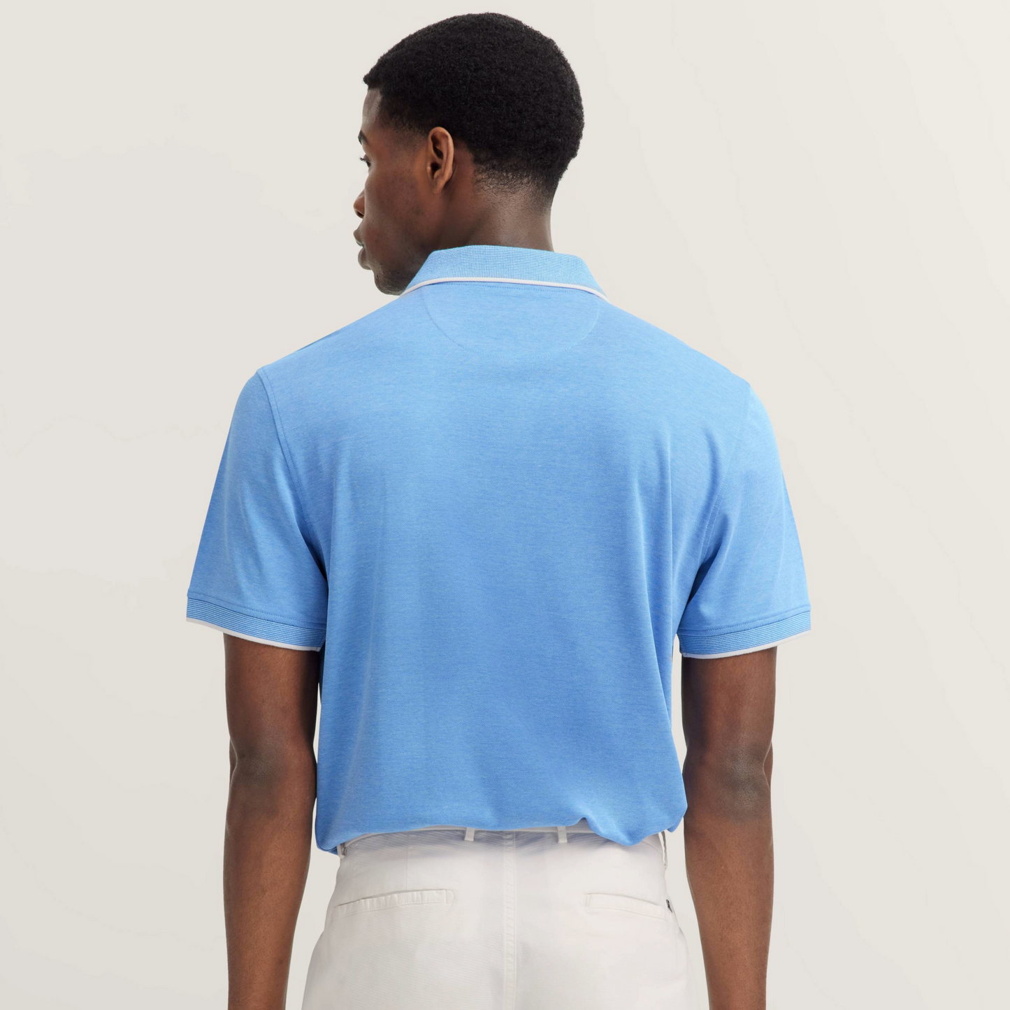 Bugatti Polo Shirt With Trim - Blue-Grey