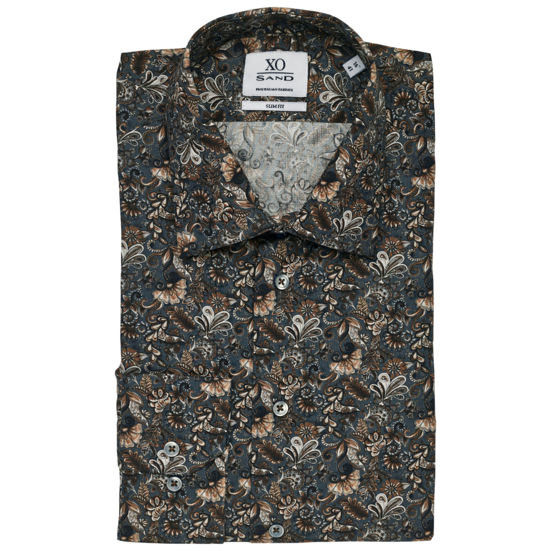 Sand Fantasy Print Shirt - Navy