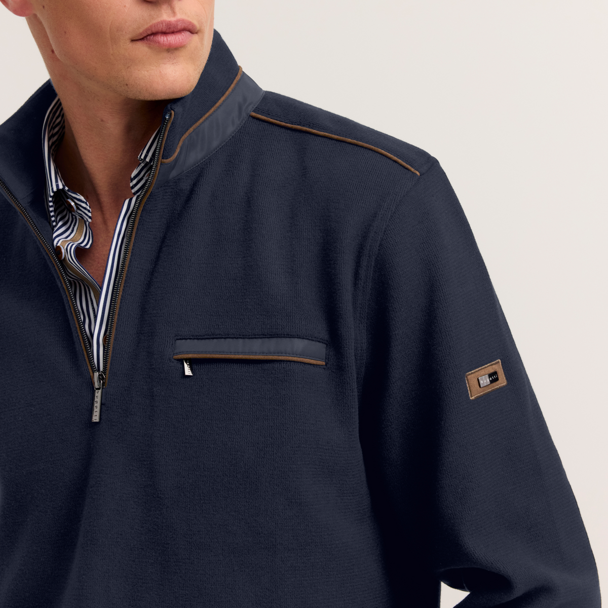 Bugatti Half Zip Sweatshirt - Navy