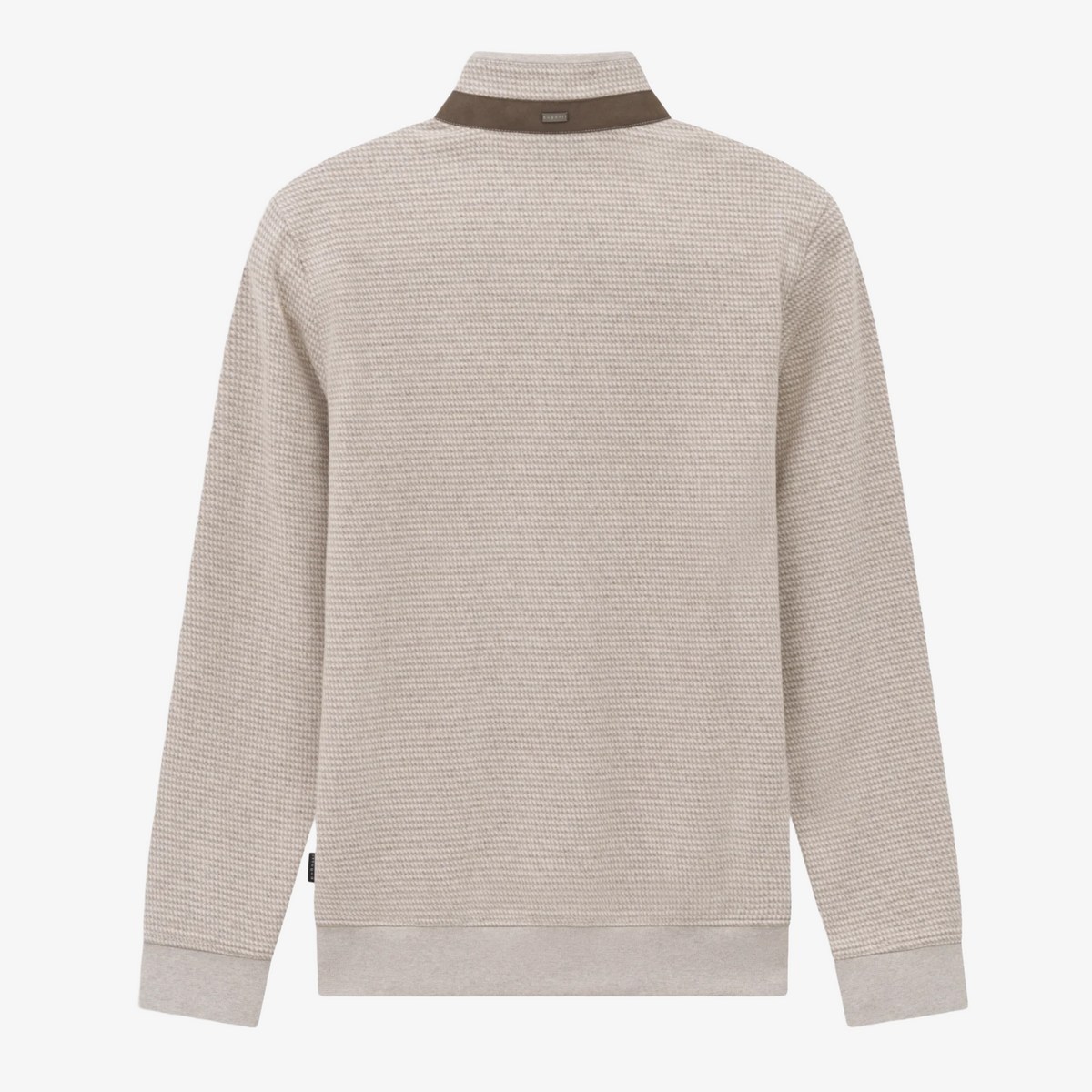 Bugatti Half Zip Jersey Sweatshirt - Beige