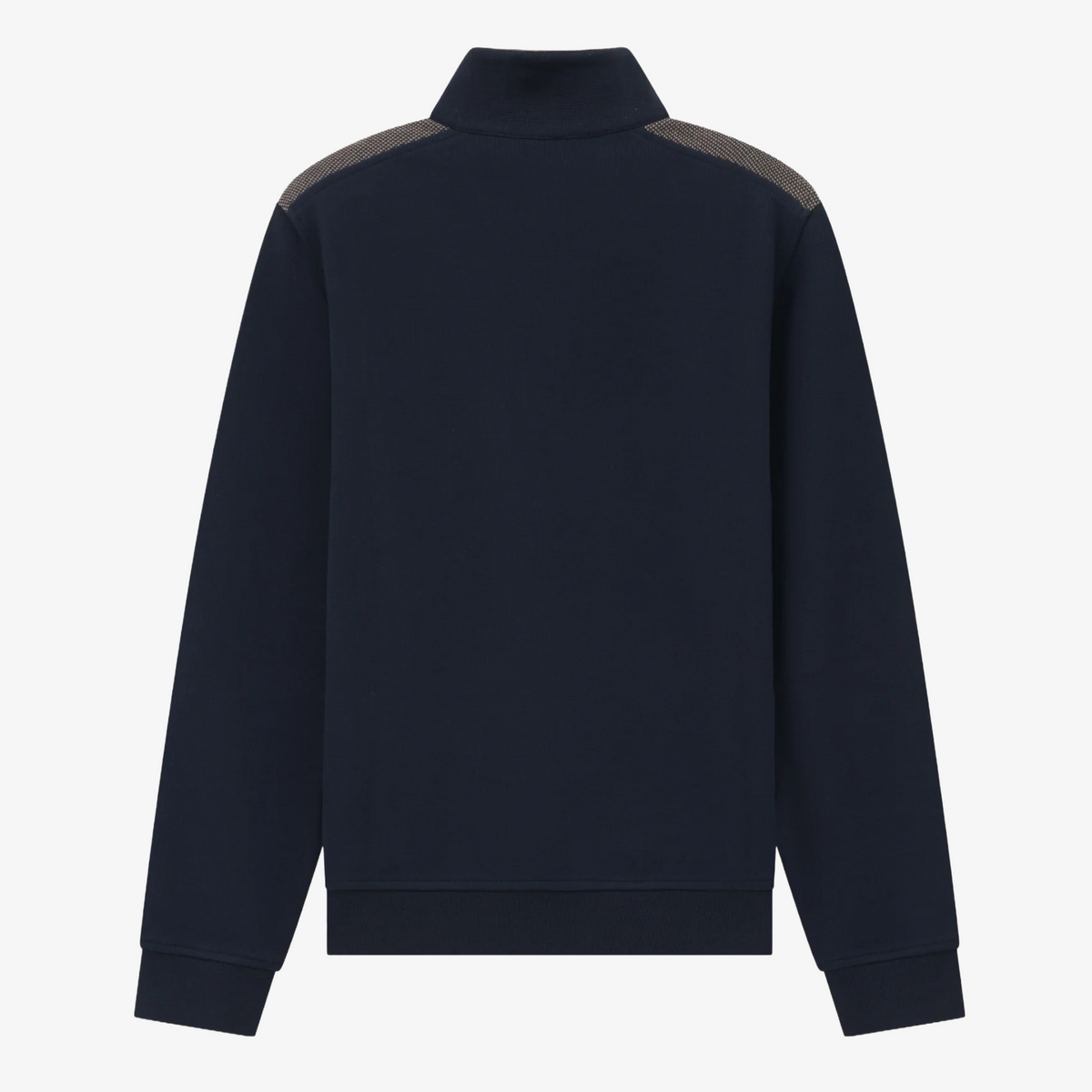 Bugatti Half Zip Contrast Jersey Sweatshirt - Taupe