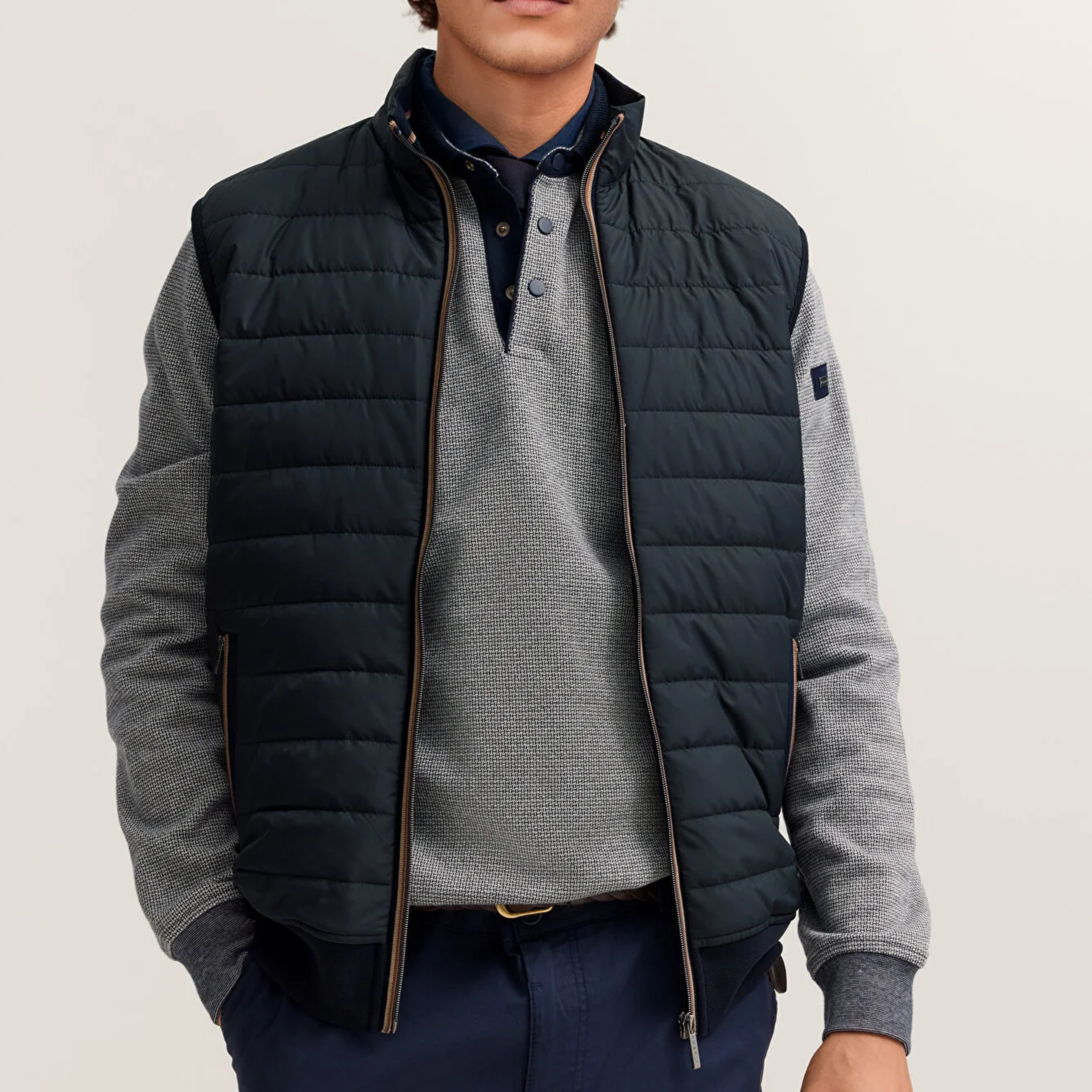 Bugatti Quilted Gilet - Navy