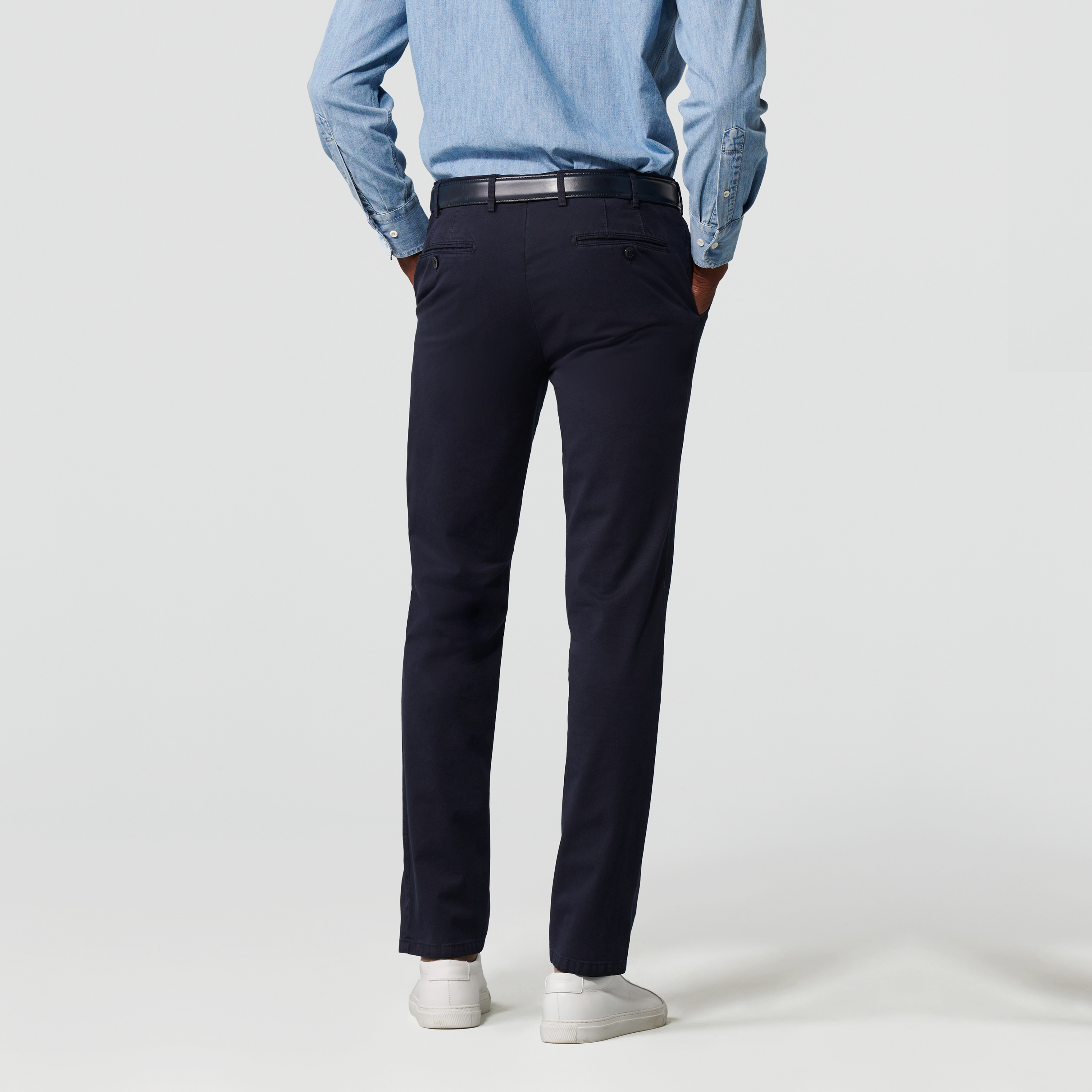 Meyer Bonn Modern Fit Chinos - Navy