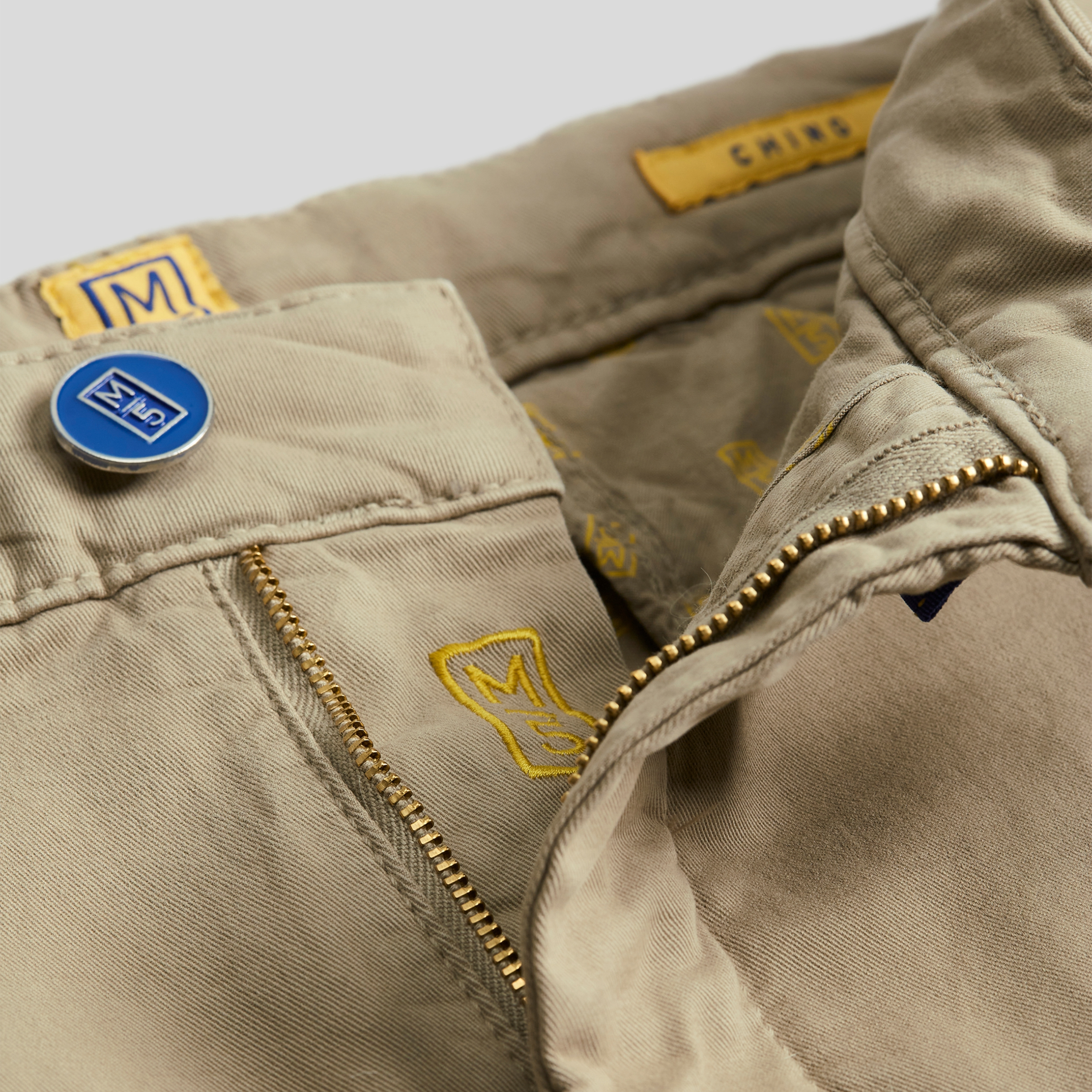 M5 by Meyer Slim Fit Chinos - Beige