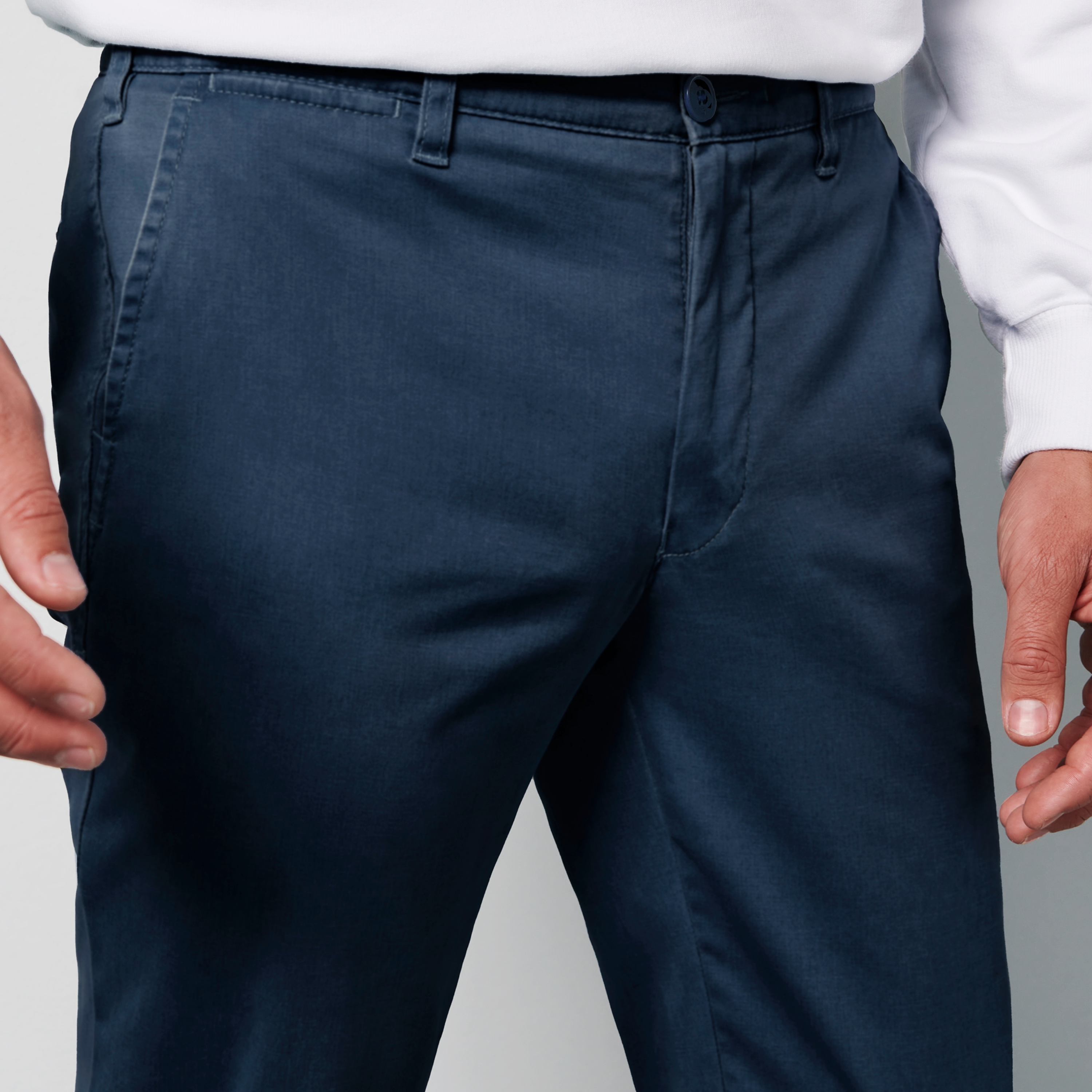 M5 by Meyer Slim Fit Chinos - Blue