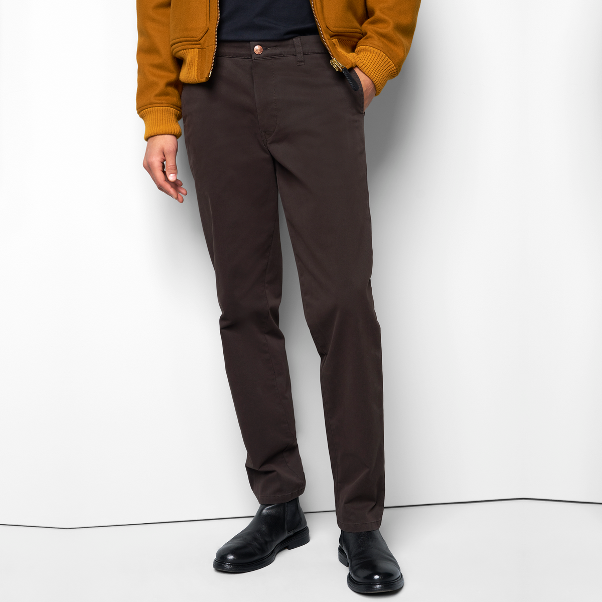 M5 All Year Modern Fit Chinos - Dark Brown