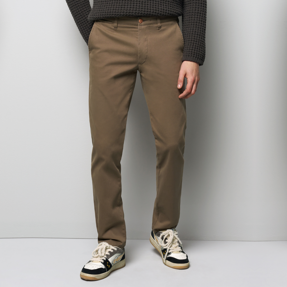 M5 High Performance Micro Structure Chinos - Stone