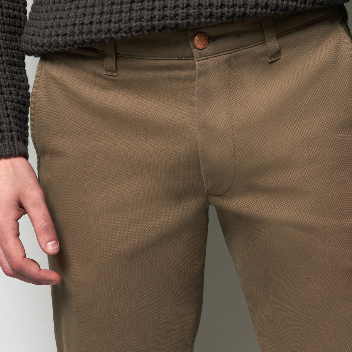 M5 High Performance Micro Structure Chinos - Stone