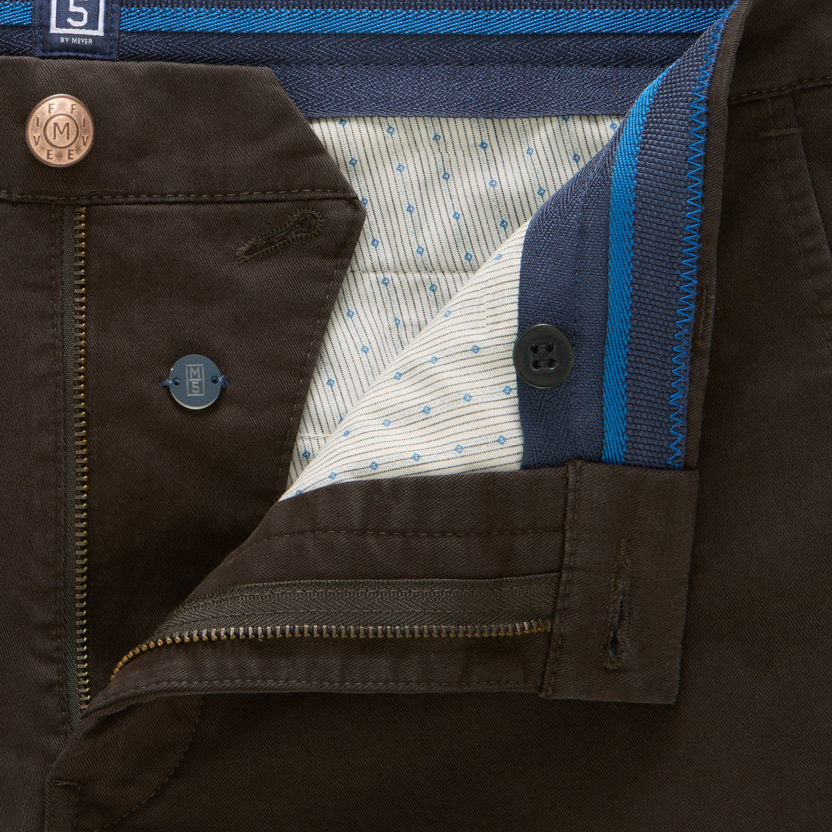 M5 All Year Modern Fit Chinos - Dark Brown