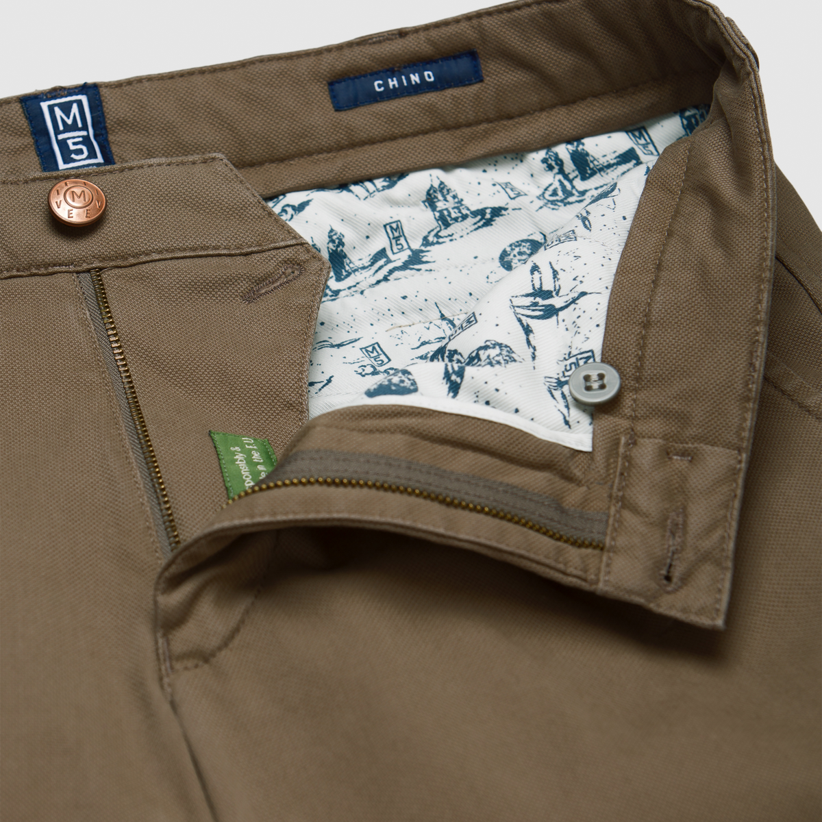 M5 High Performance Micro Structure Chinos - Stone