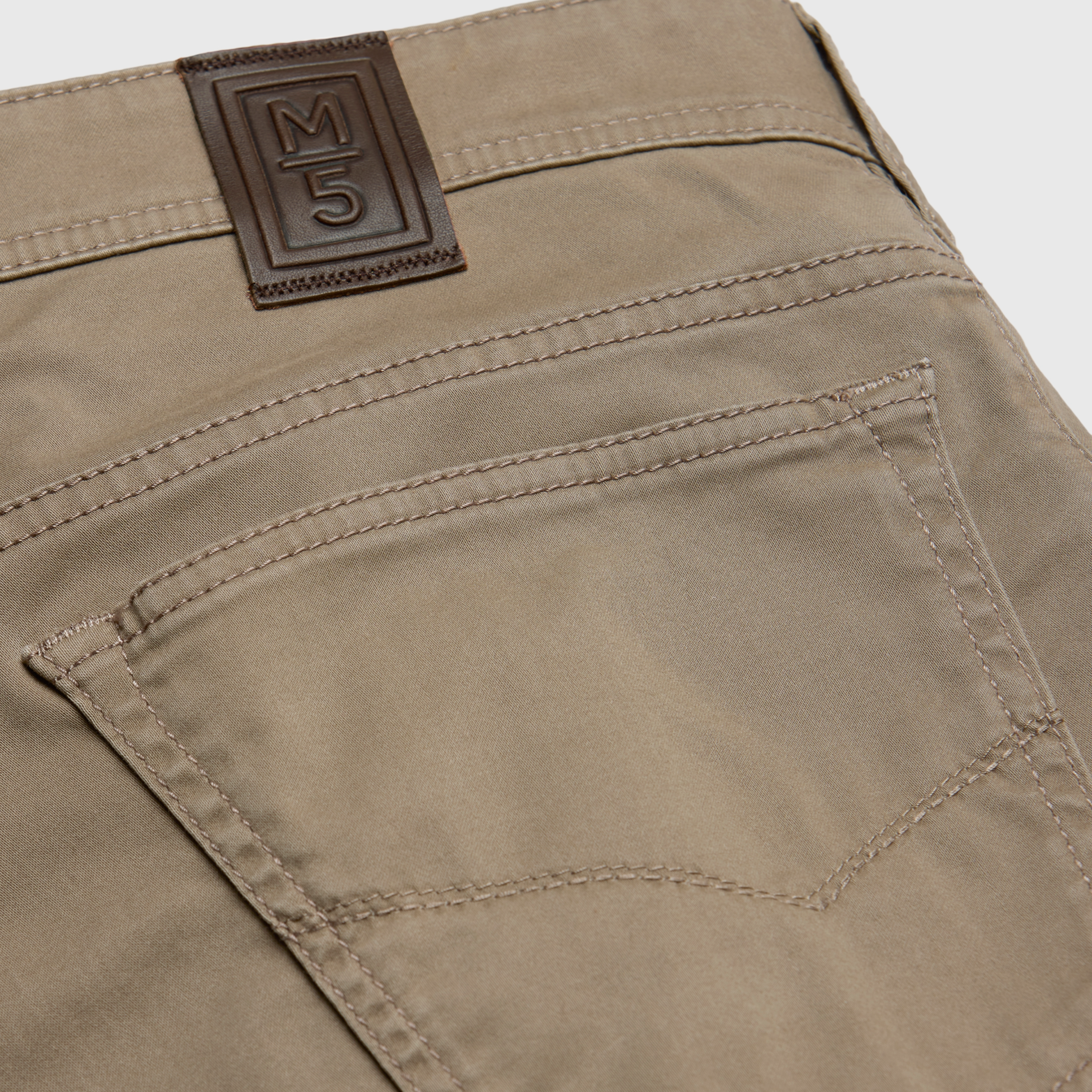 M5 High Performance Satin Straight Fit Jeans - Beige