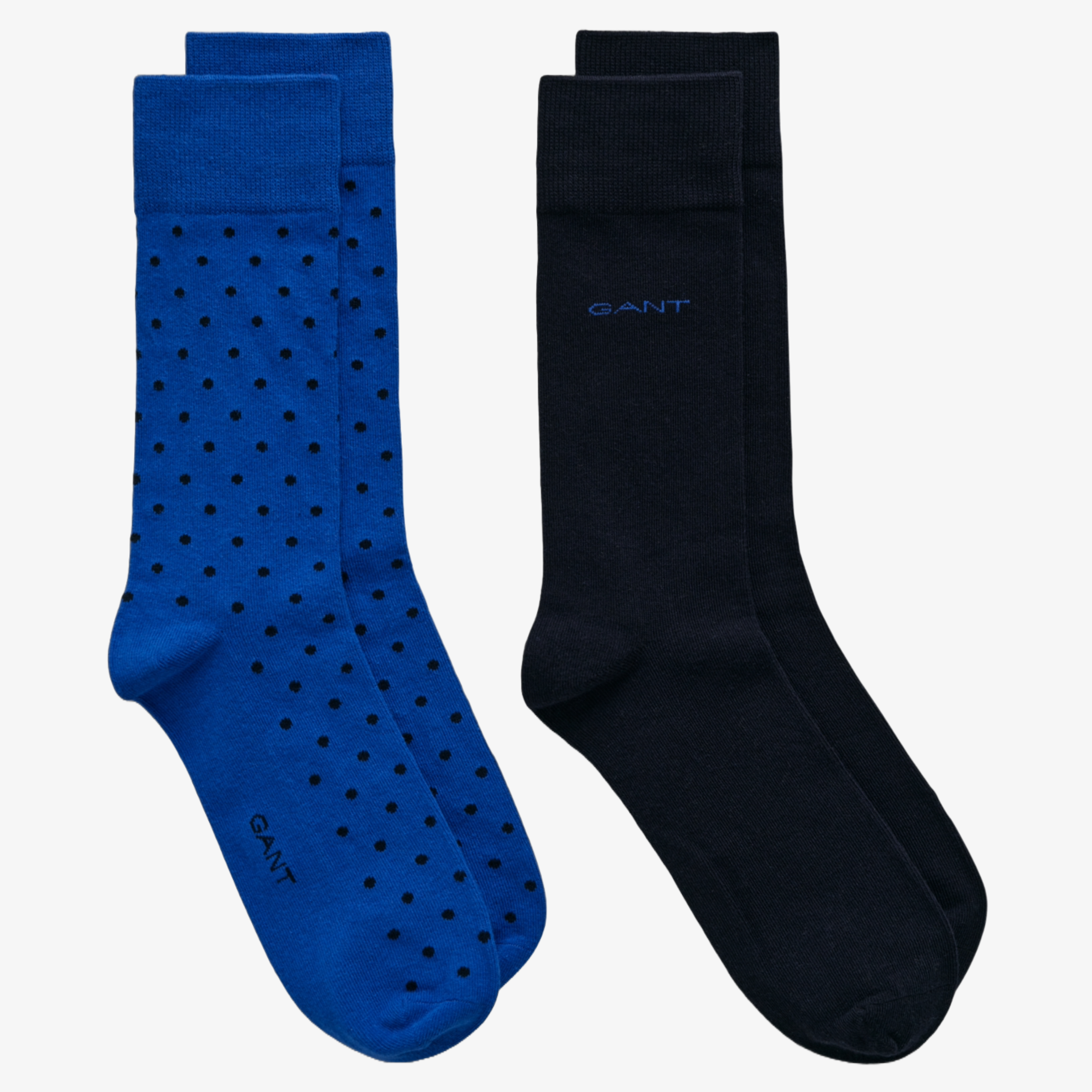 Gant Dot & Solid 2-Pack Socks - Lapis Blue