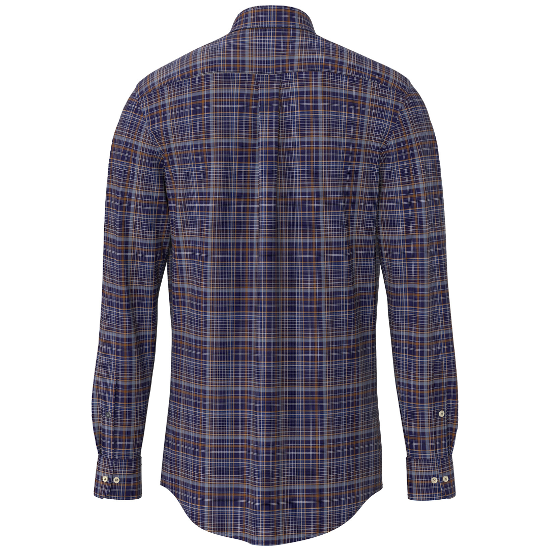 Fynch-Hatton Seasonal Dark Check Shirt - Brown