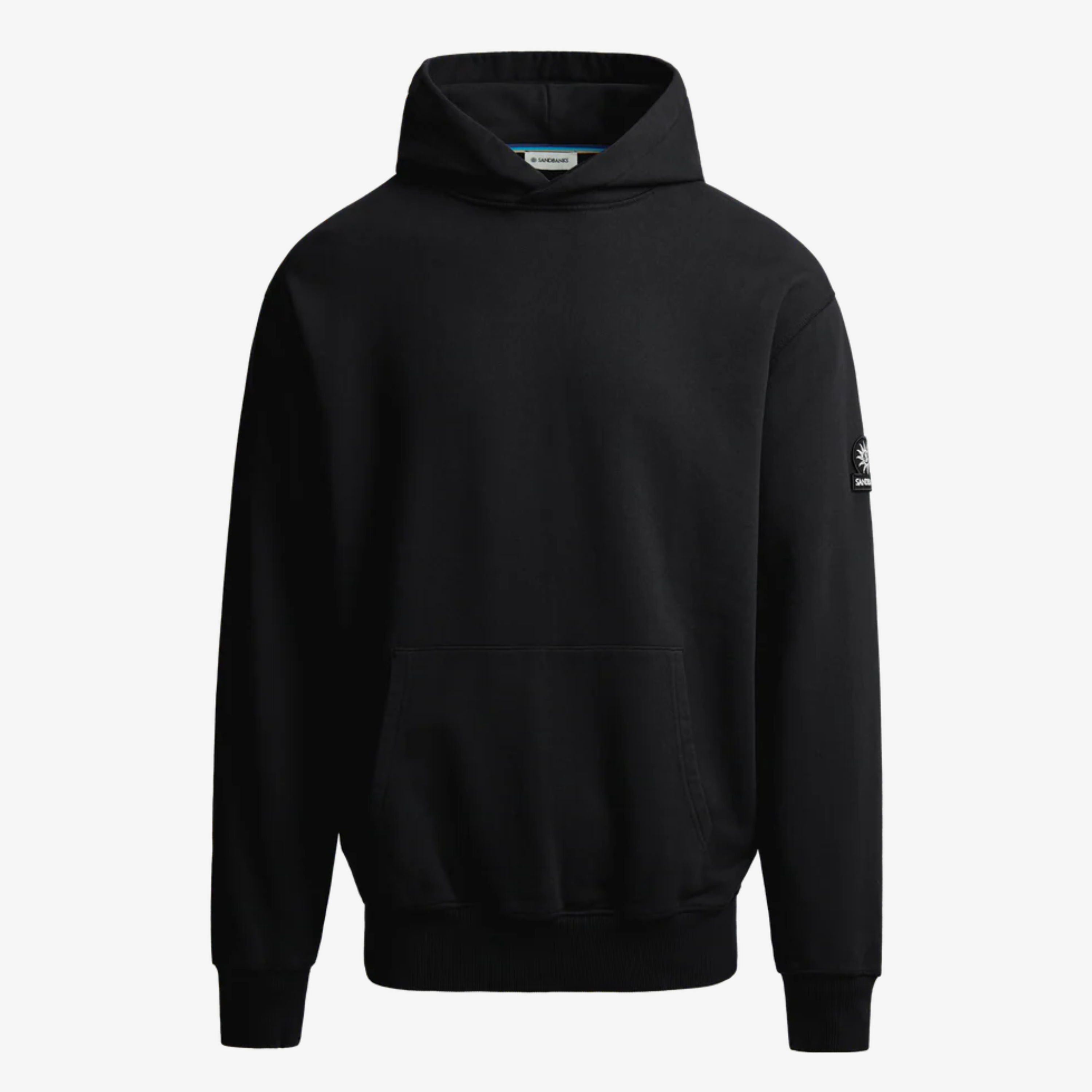 Sandbanks Badge Logo Hoodie - Black