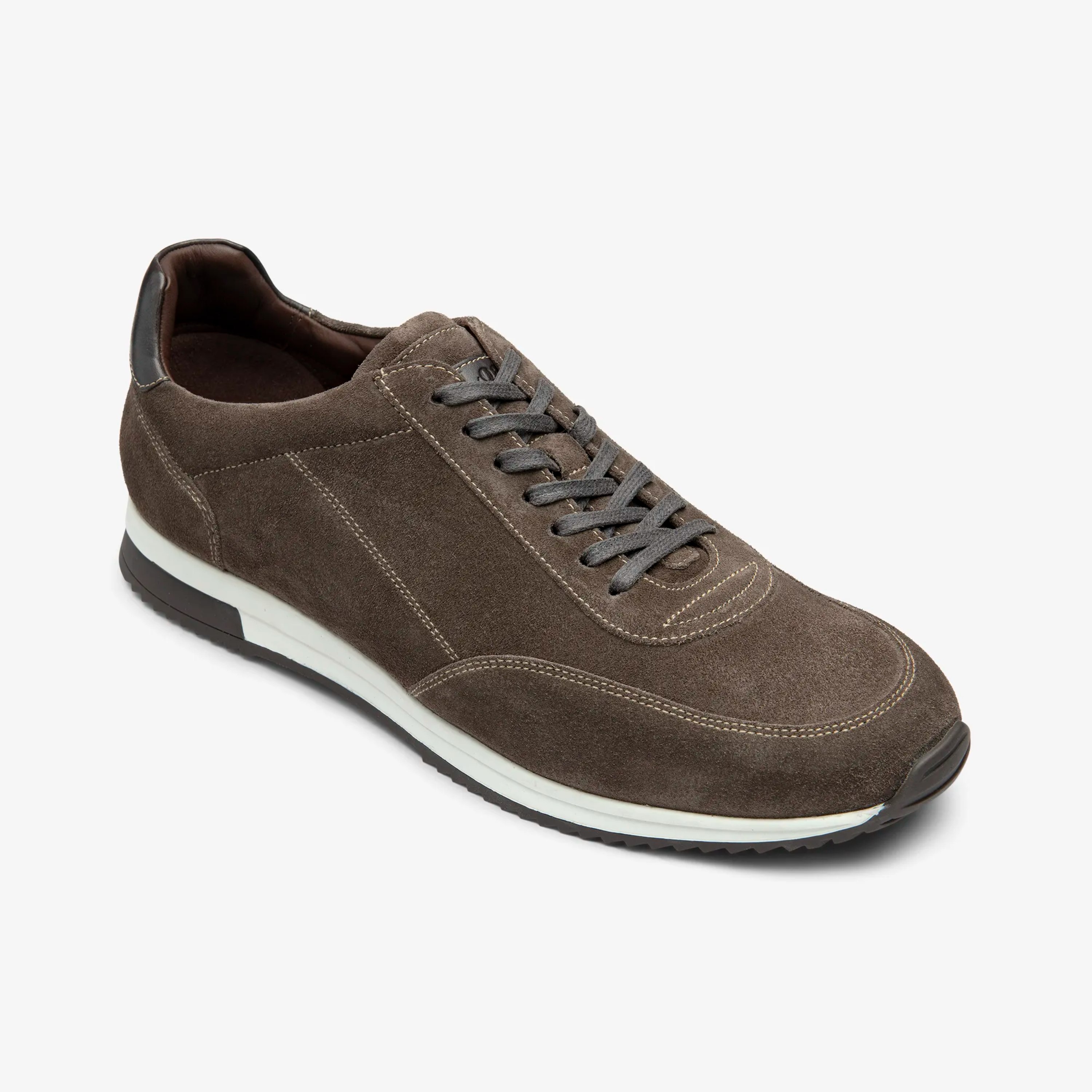Loake Bannister Suede Trainers - Anthracite