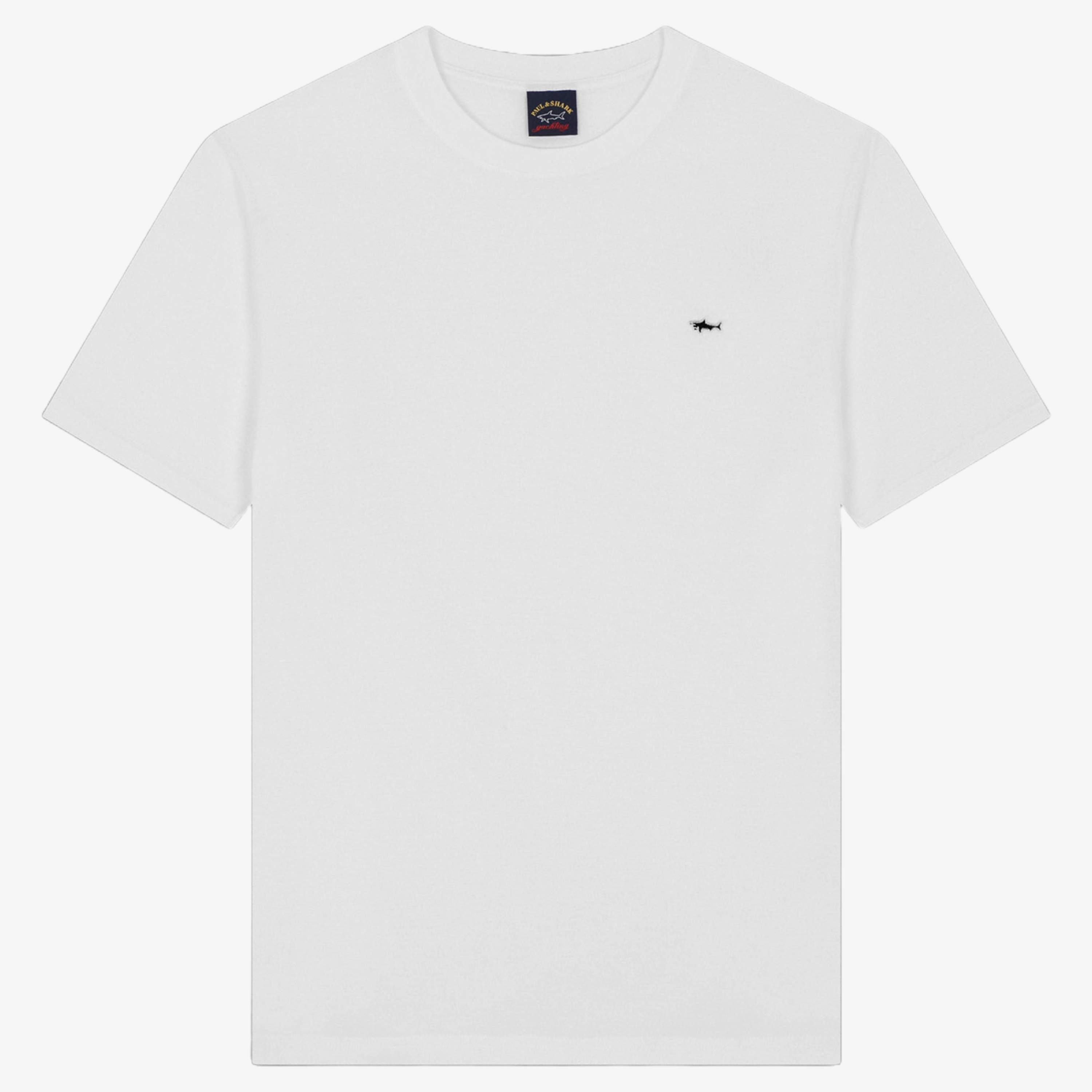Paul & Shark Cotton Jersey Shark Badge T Shirt - White