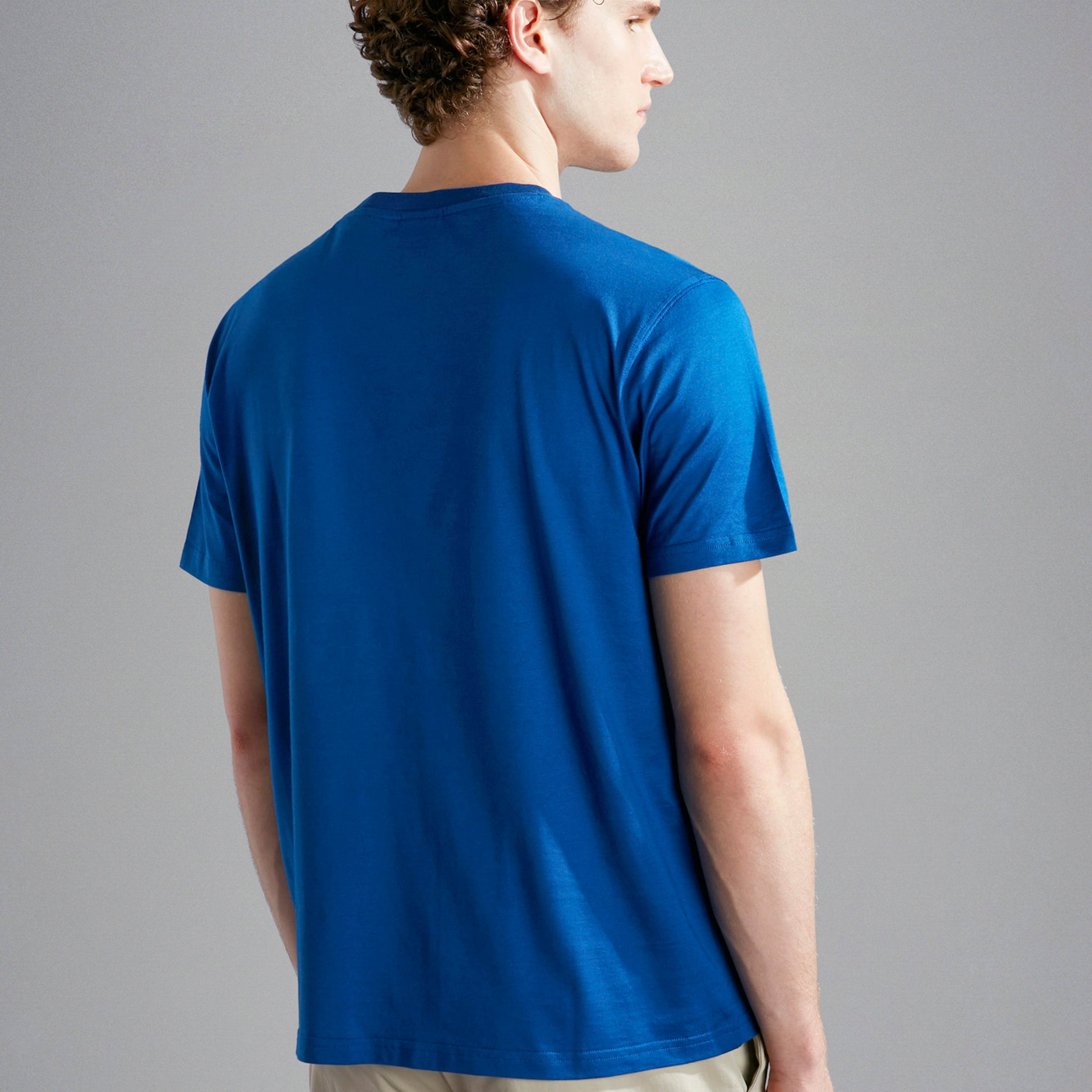 Paul & Shark Cotton Jersey Shark Badge T Shirt - Bluette