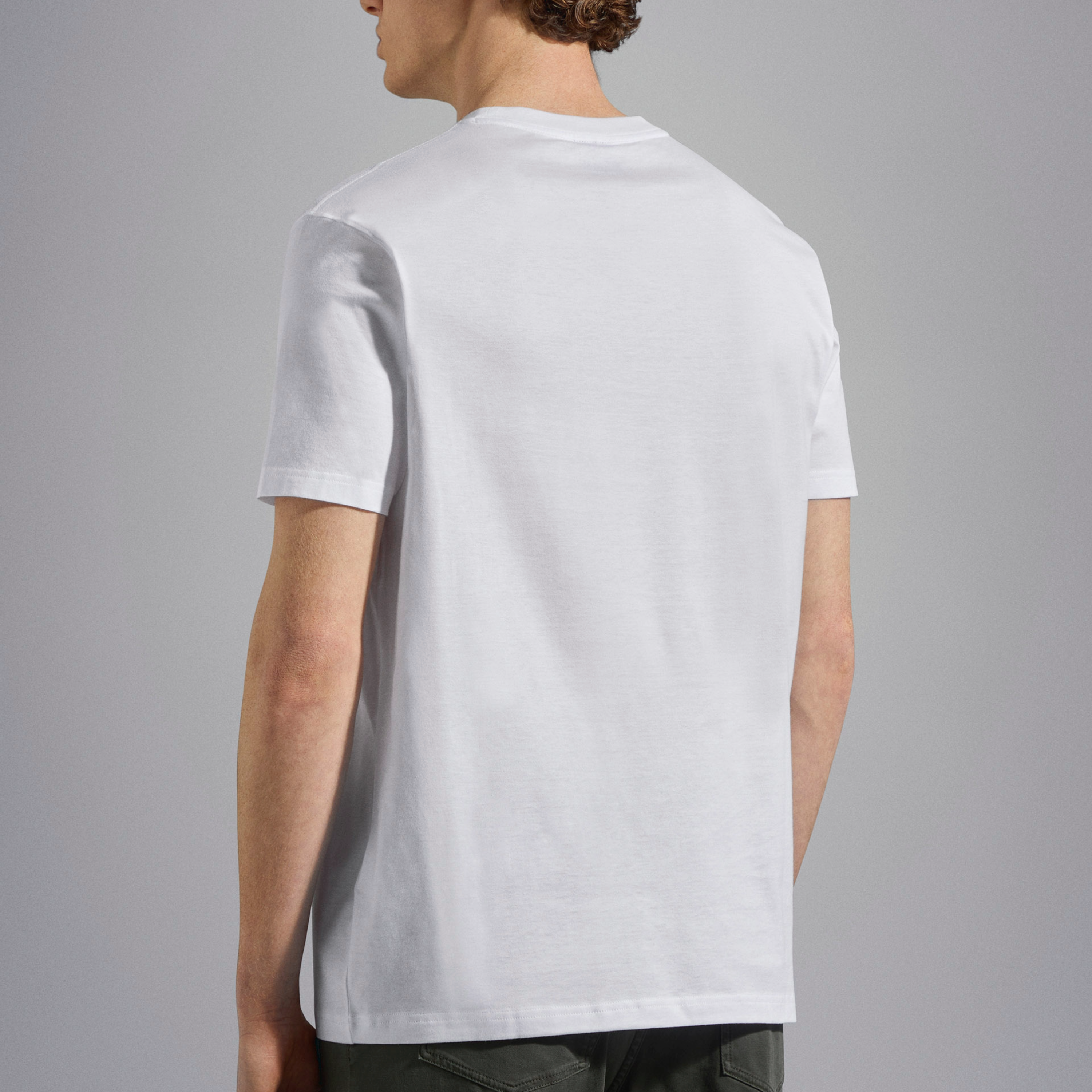 Paul & Shark Cotton Jersey Shark Badge T Shirt - White