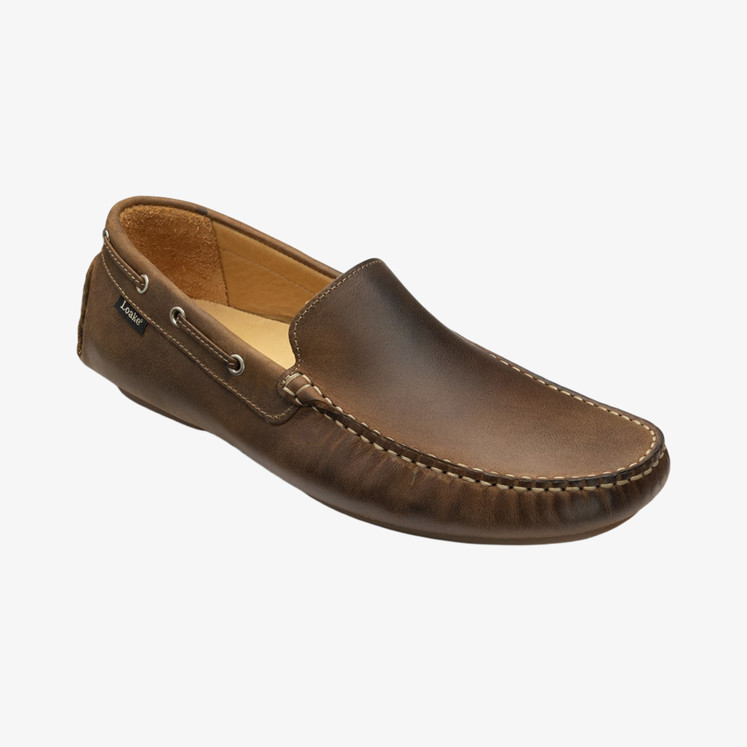 Loake Donington Driving Shoes - Brown Oiled Nubuck