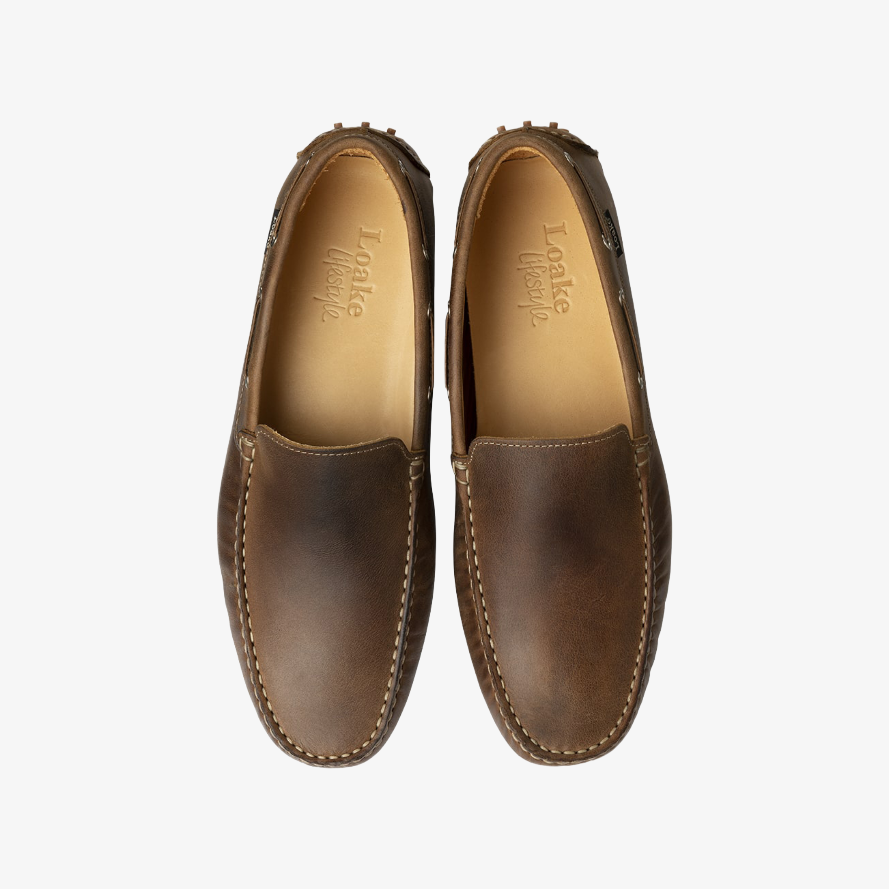 Loake Donington Driving Shoes - Brown Oiled Nubuck