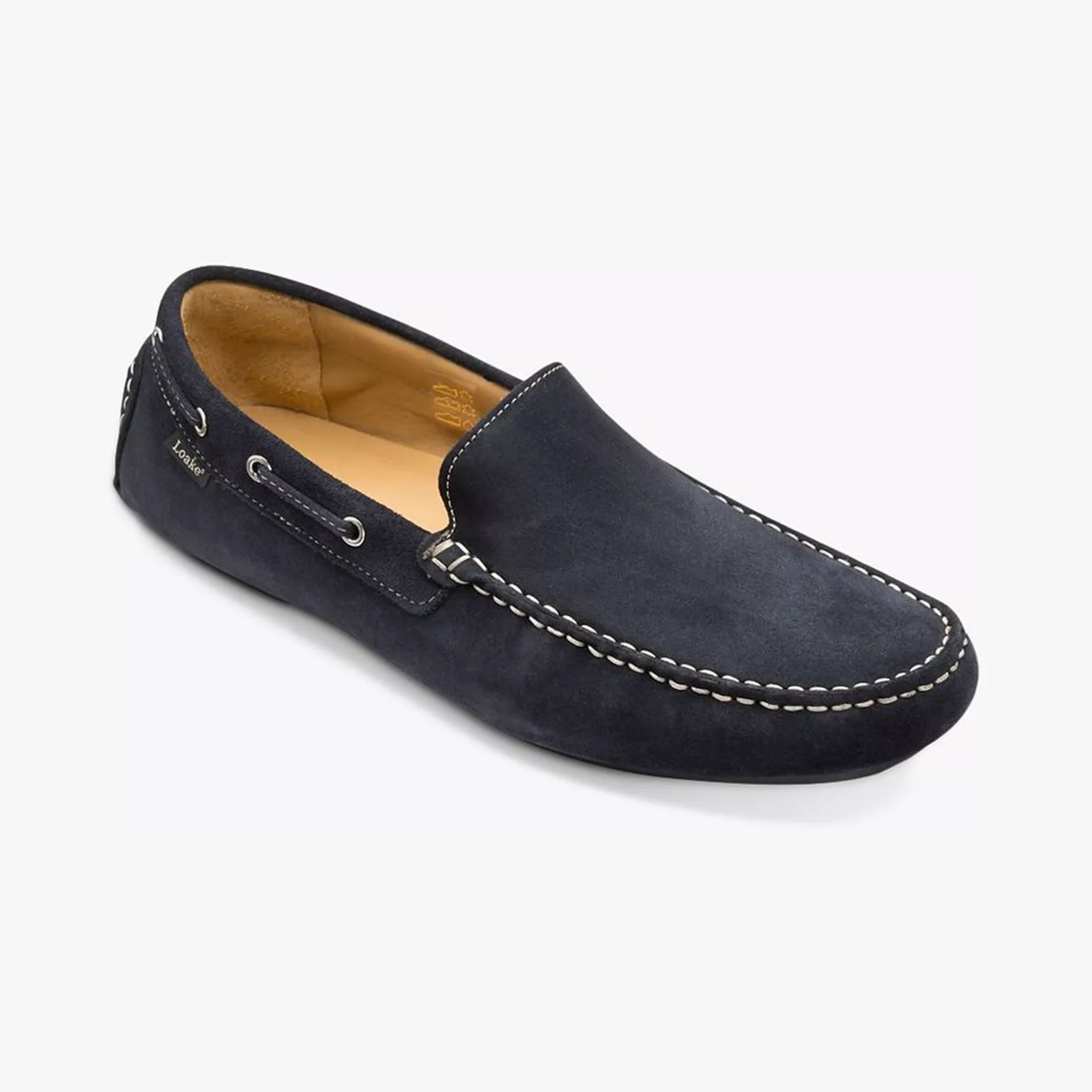Loake Donington Driving Shoe - Navy Suede