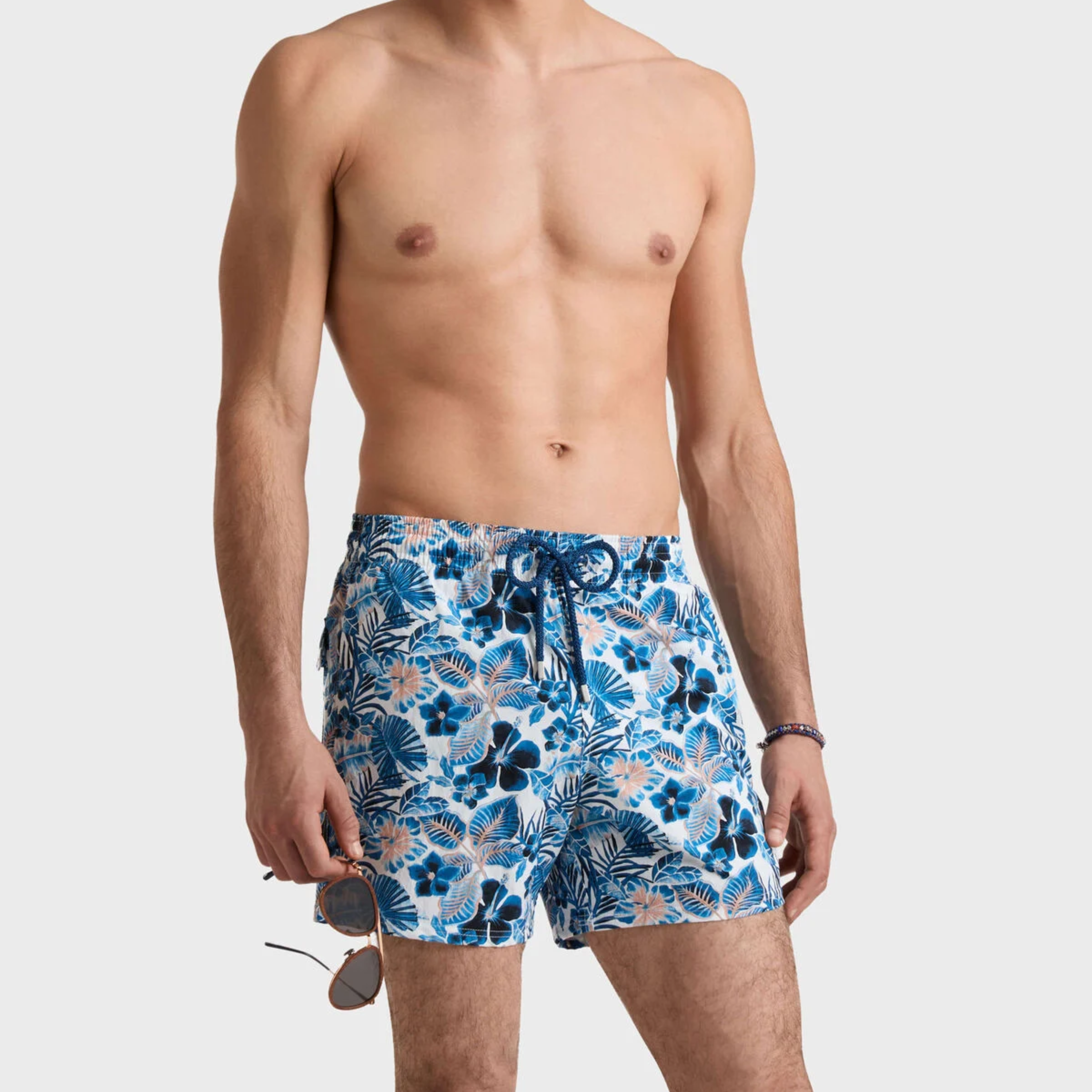 Vilebrequin Moorise Island Flowers Stretch Swim Shorts - White