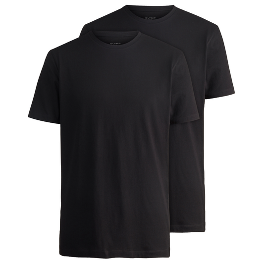 Olymp 2 Pack Round Neck T Shirt - Black