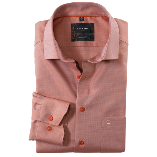Olymp Luxor Slim Fit Shirt - Orange