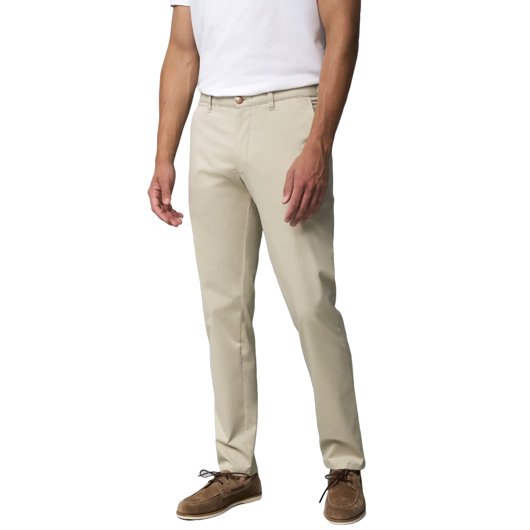 M5 by Meyer Slim Fit Stretch Chinos - Light Beige