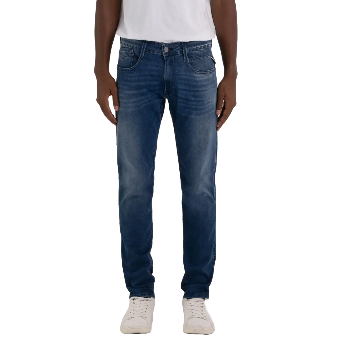 Replay Anbass Slim Fit Jeans Mid Blue - Main Image
