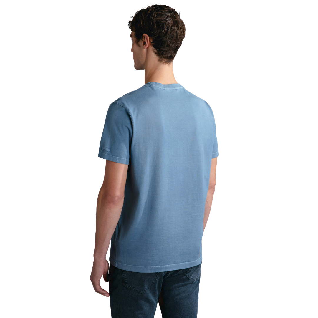 Paul & Shark Garment Dyed Cotton T Shirt - Blue
