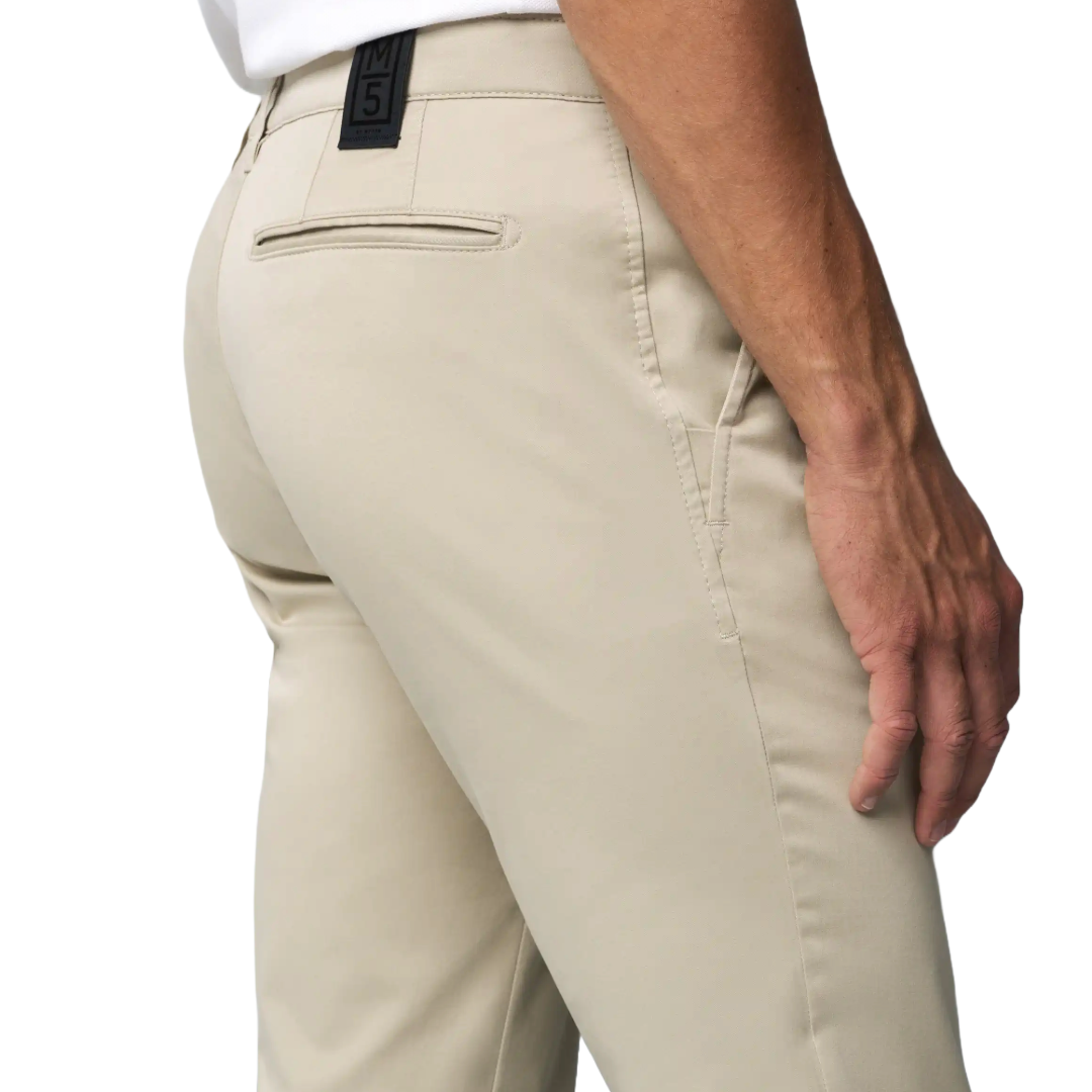 M5 by Meyer Slim Fit Stretch Chinos - Light Beige