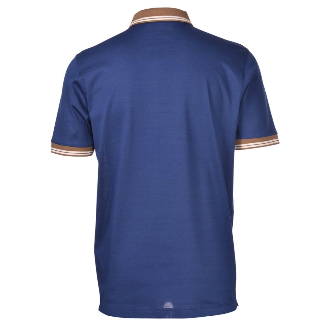 Gran Sasso Zip Polo Shirt - Navy