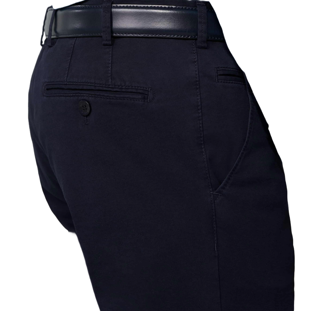 Meyer Bonn Modern Fit Chinos - Navy