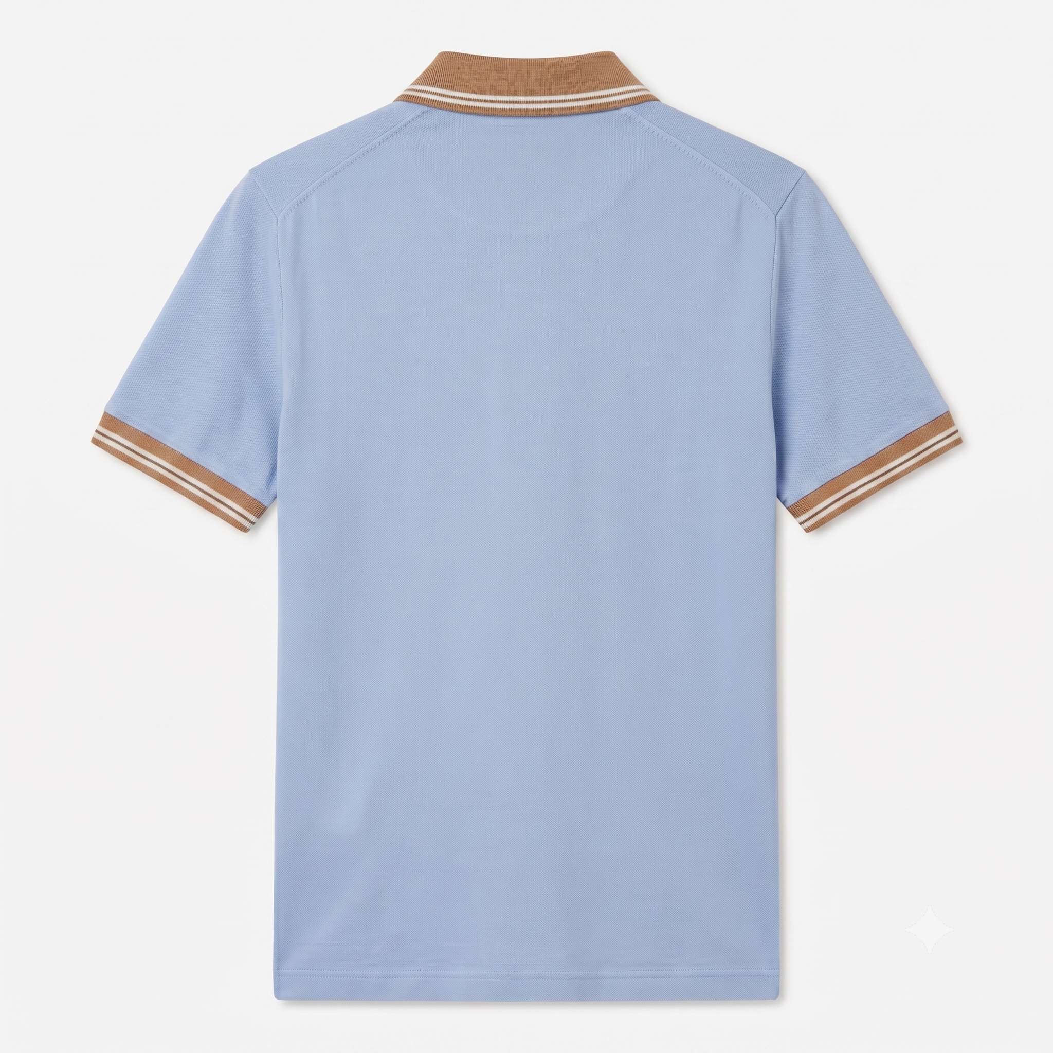 Gran Sasso Mercerized Cotton Half Zip Polo - Light Blue