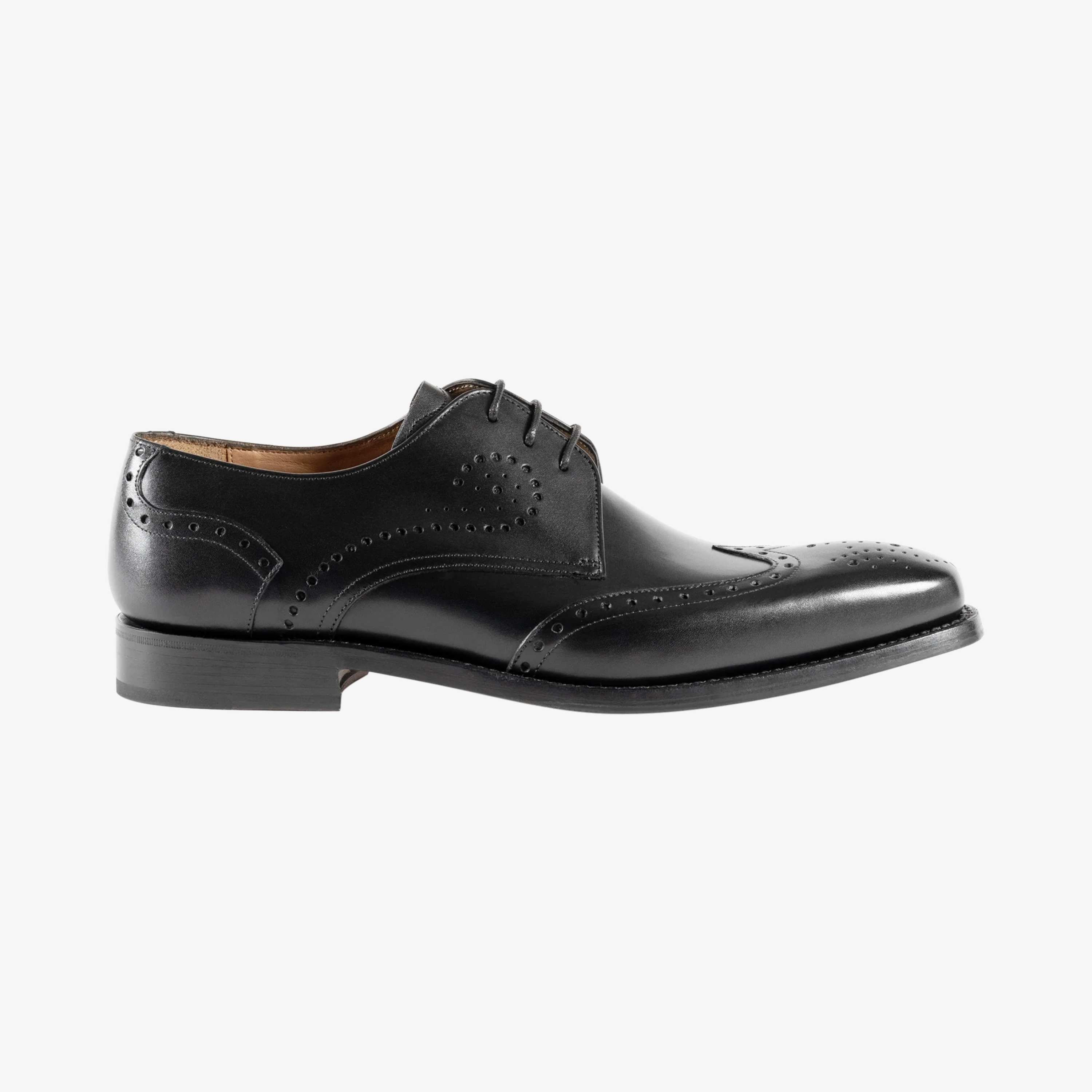 Barker George Patina Shoes - Black Calf