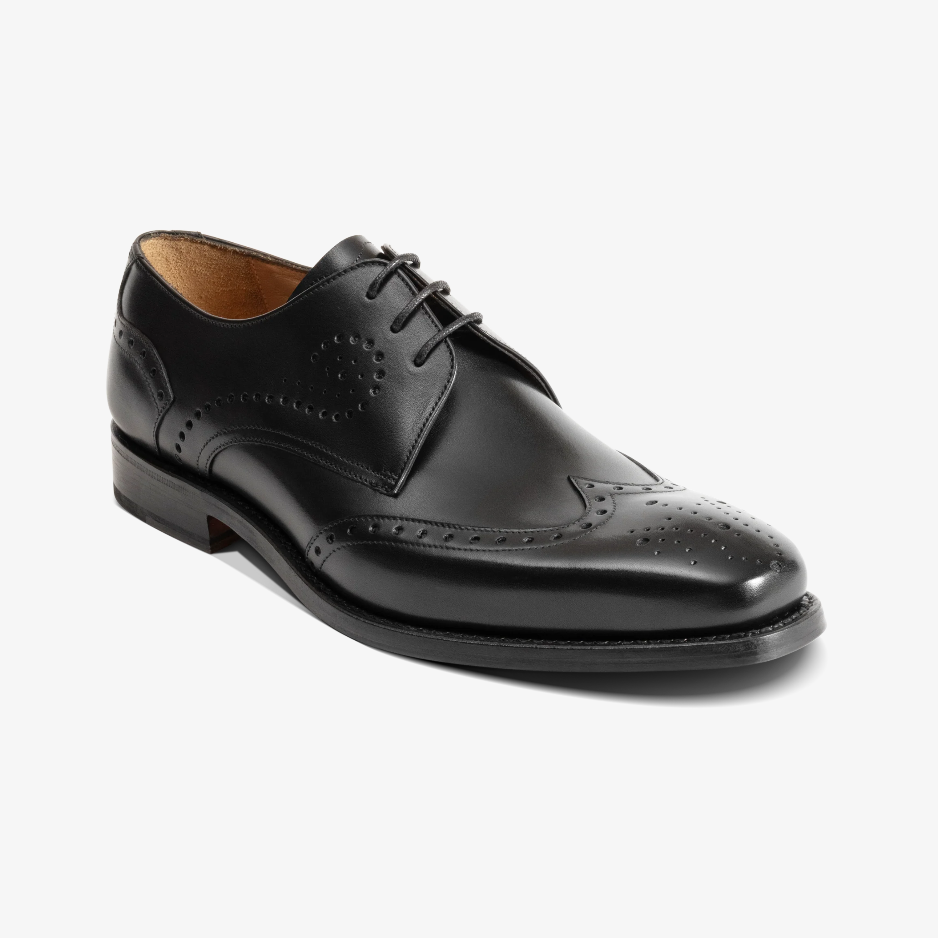 Barker George Patina Shoes - Black Calf