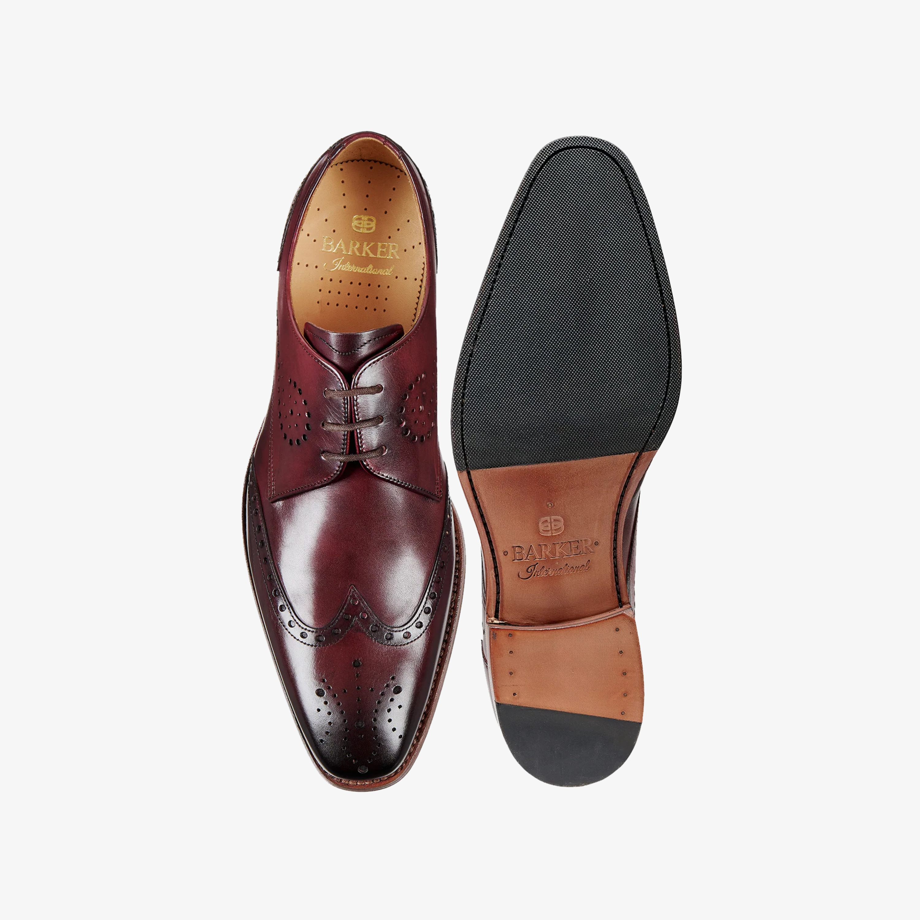 Barker George Patina Shoes - Burgundy