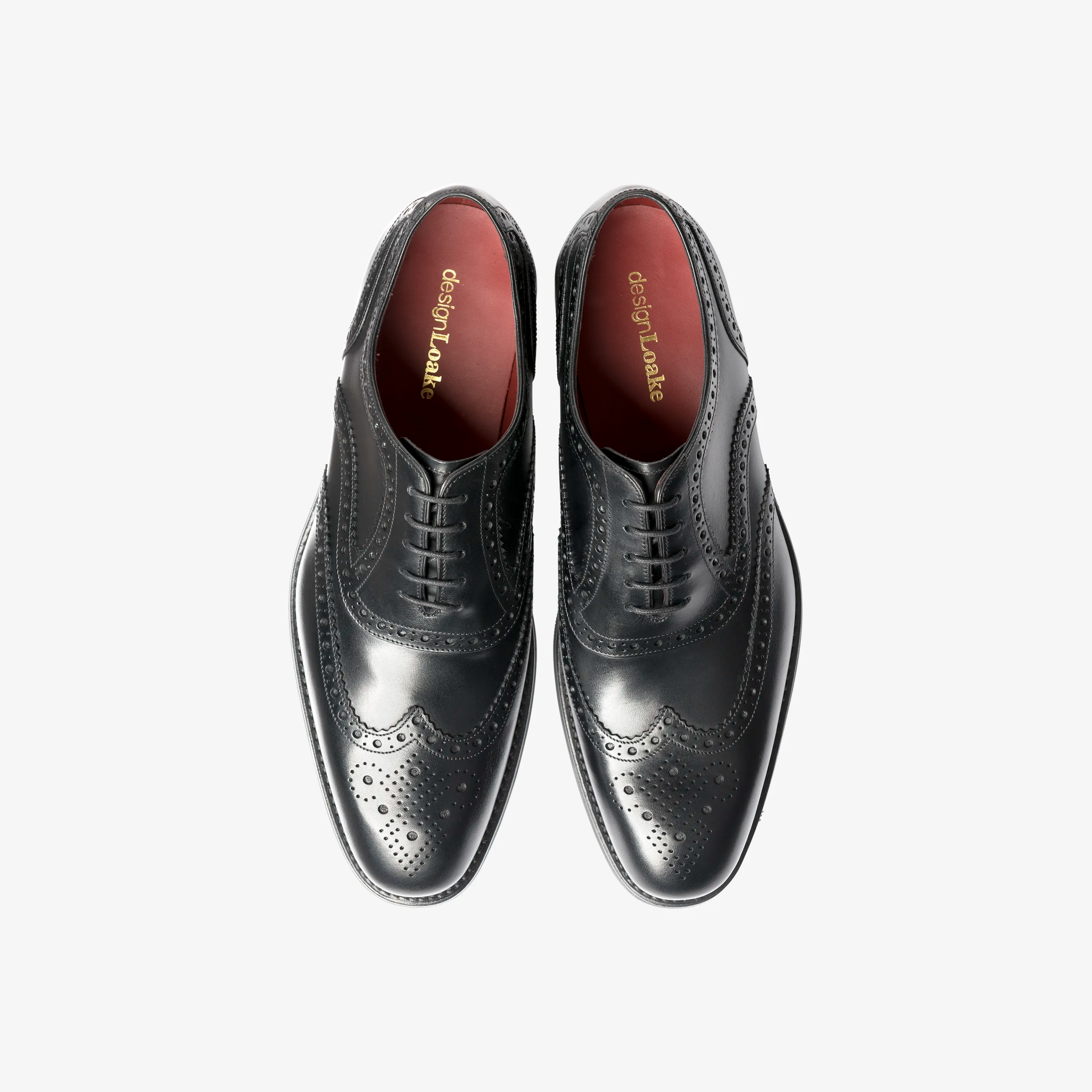 Loake Kerridge Shoes - Black Calf Leather