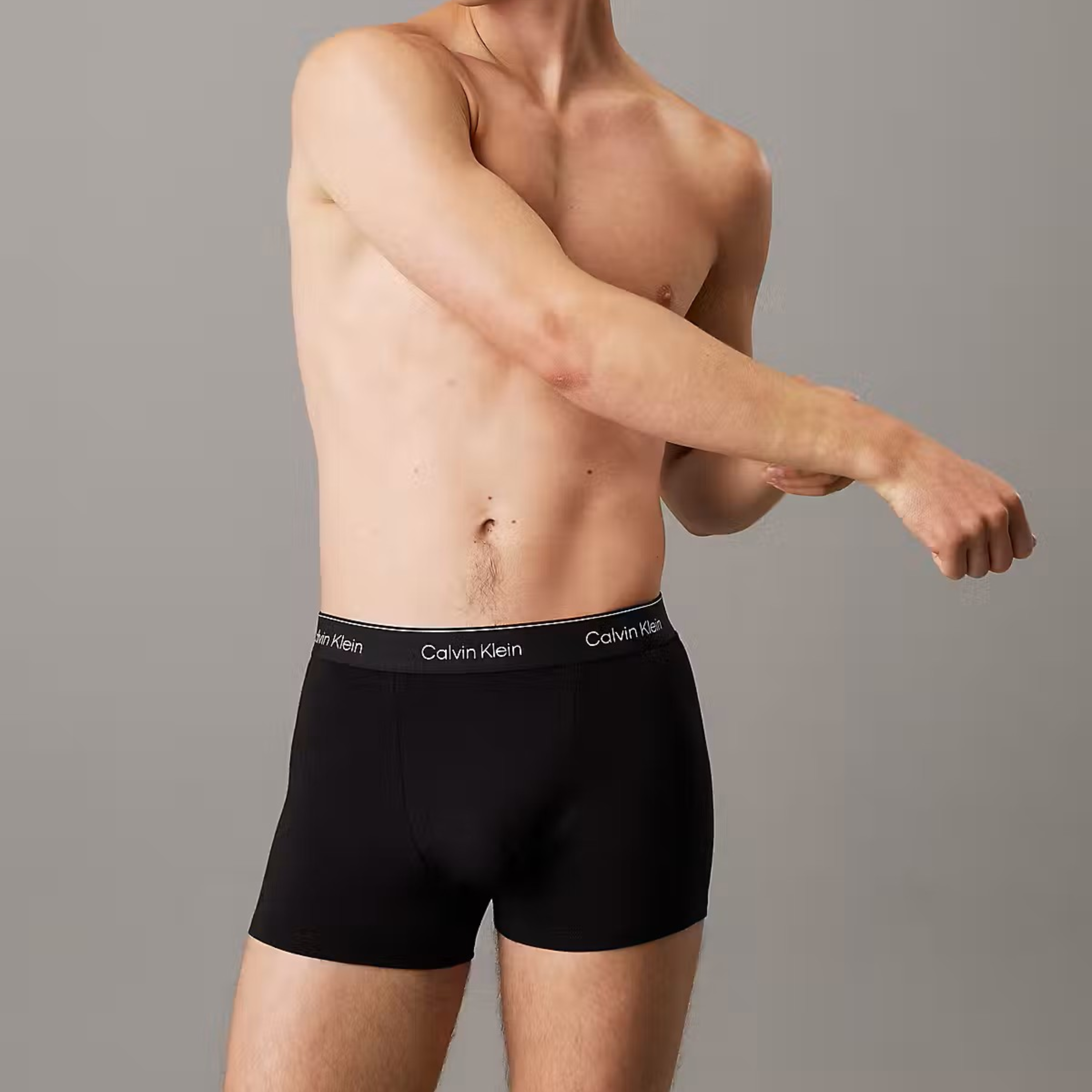 Calvin Klein Icon Relaxed Fit Trunk 3 Pack - Black-Black