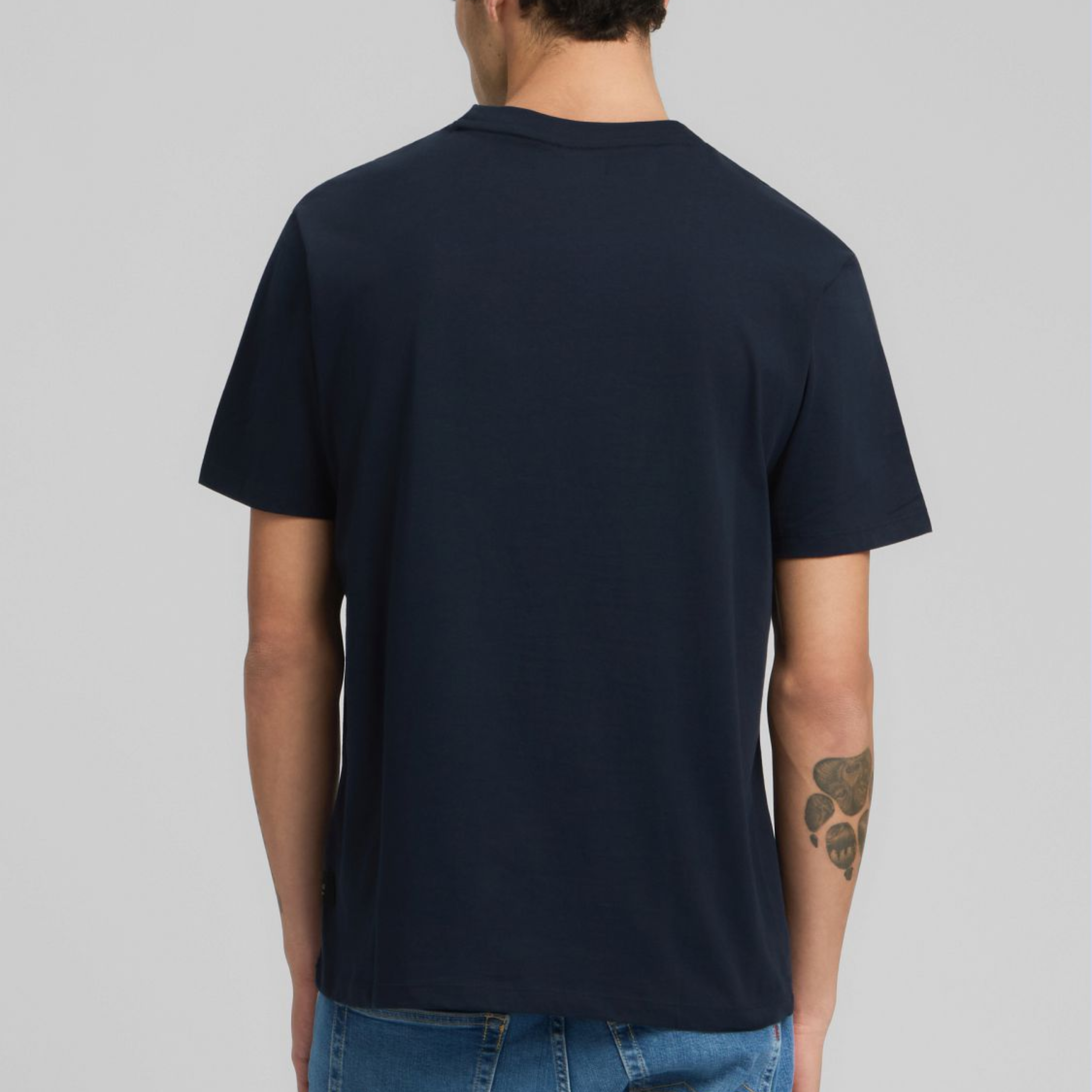 Replay Crew Neck Jersey T Shirt - Night Blue