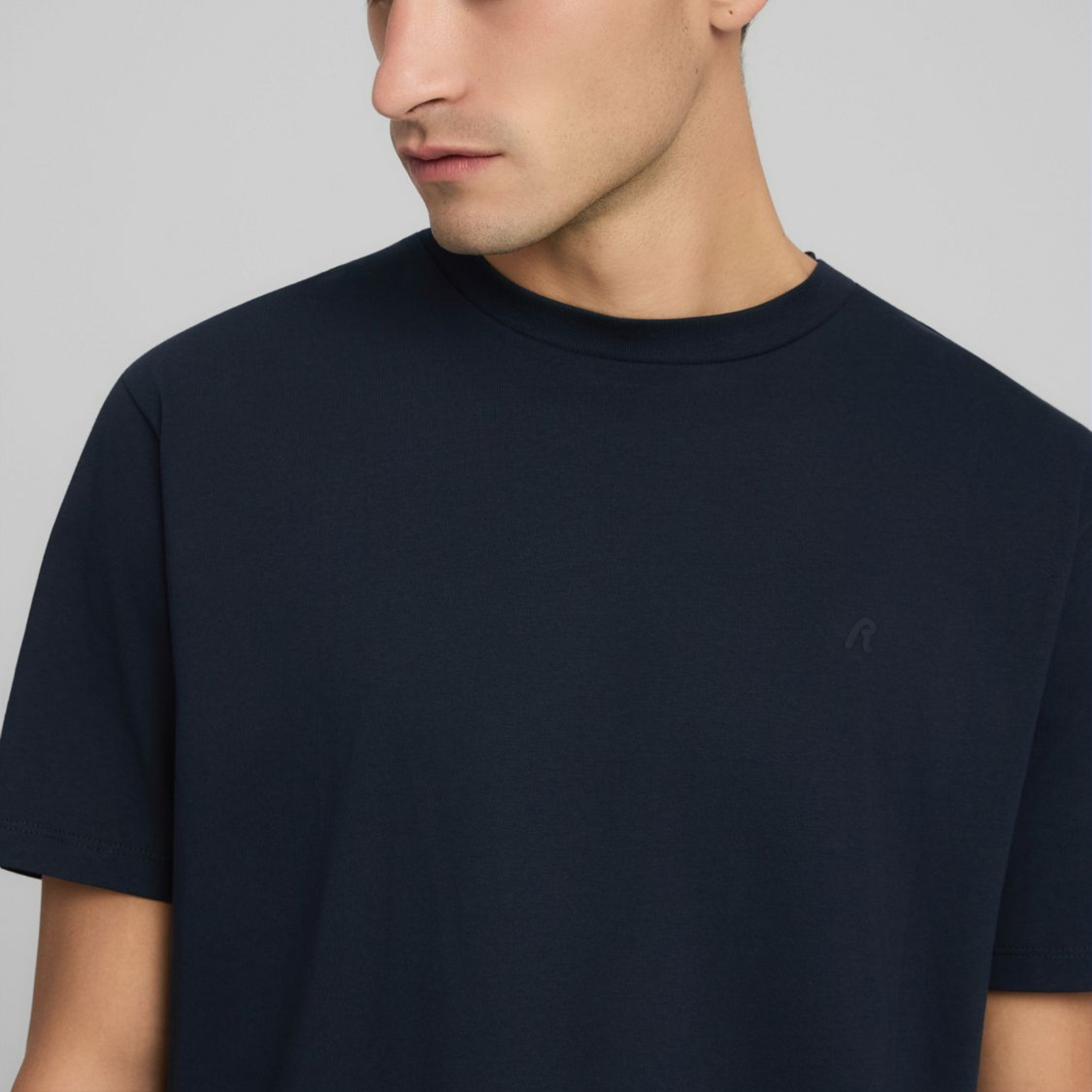 Replay Crew Neck Jersey T Shirt - Night Blue