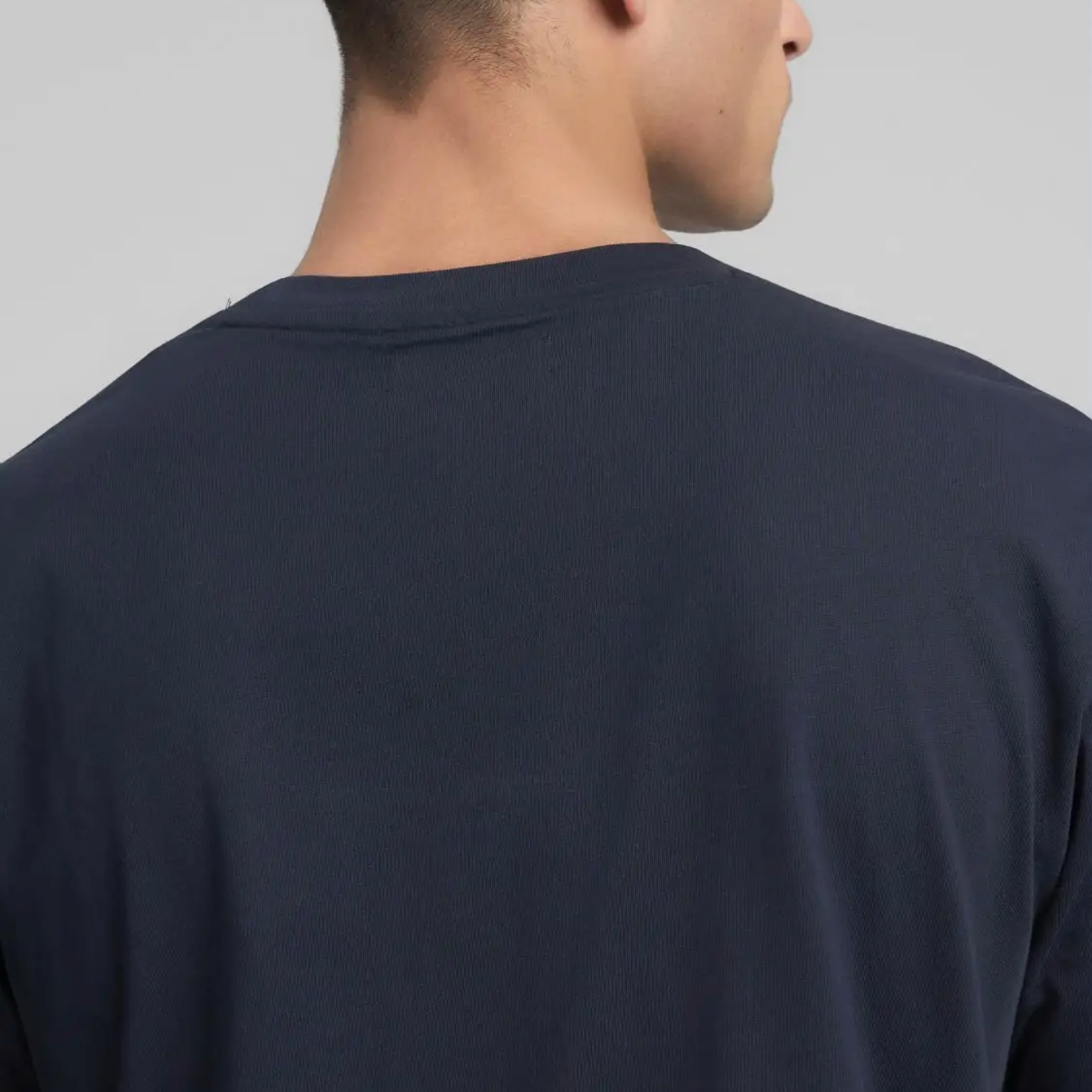 Replay Jersey T-Shirt With Lettering - Night Blue