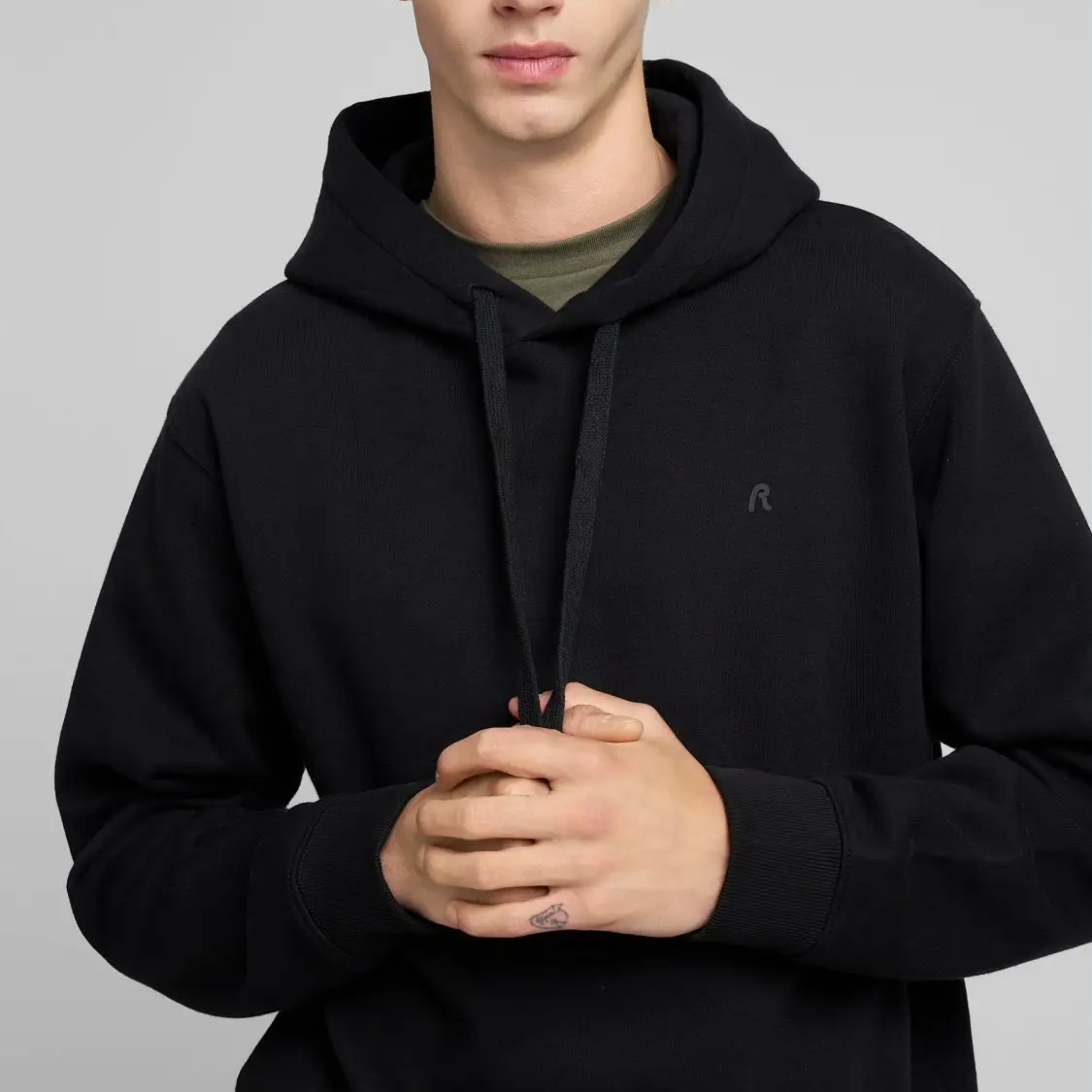 Replay Cotton-Blend Hoody - Black
