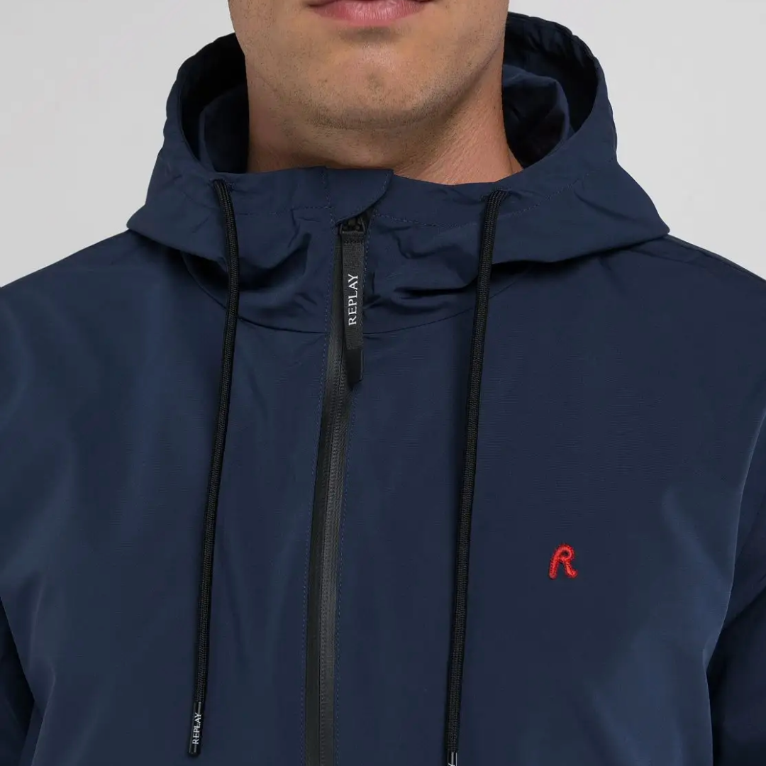 Replay Hooded Jacket - Dark Blue