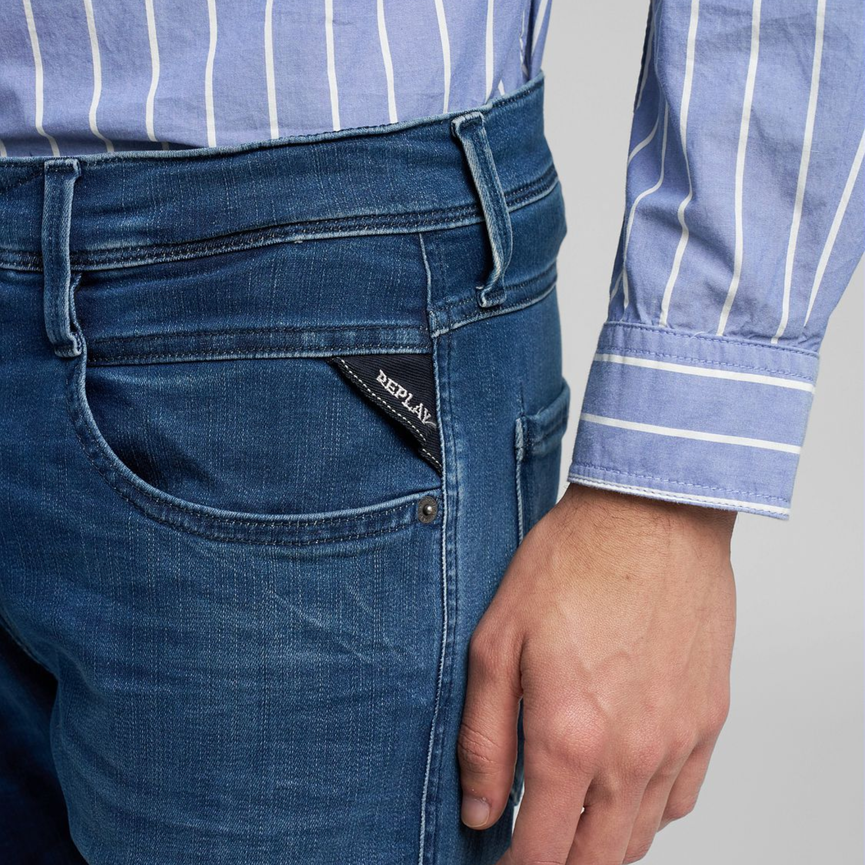 Replay Anbass Slim Fit Jeans - Dark Blue