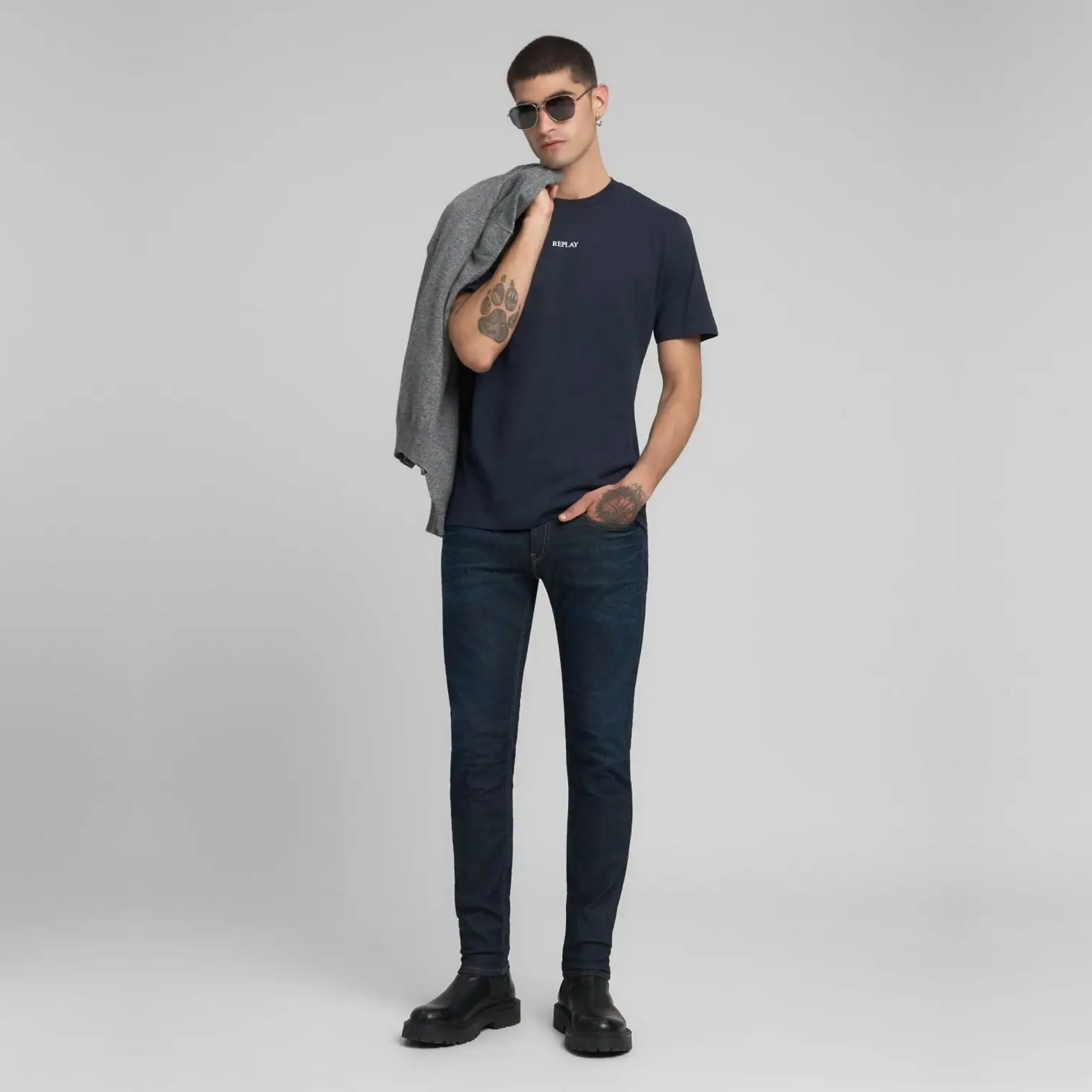 Replay Anbass Slim Fit Jeans - Denim Blue