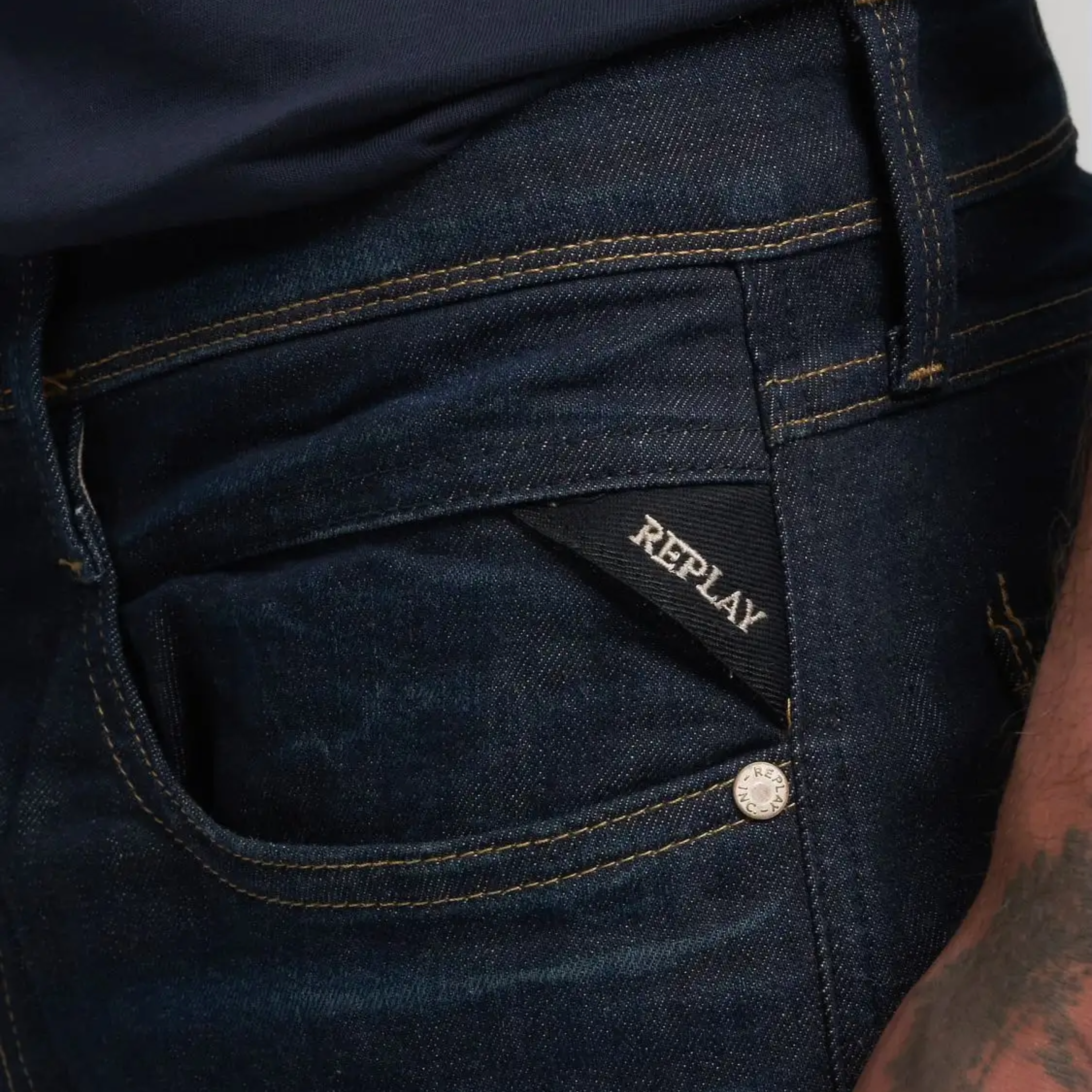 Replay Anbass Slim Fit Jeans - Denim Blue